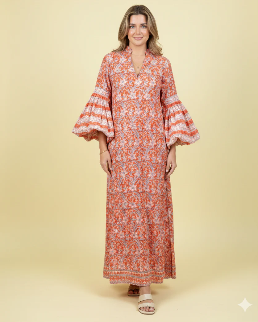Orange RAÏ Ramadan Kaftan