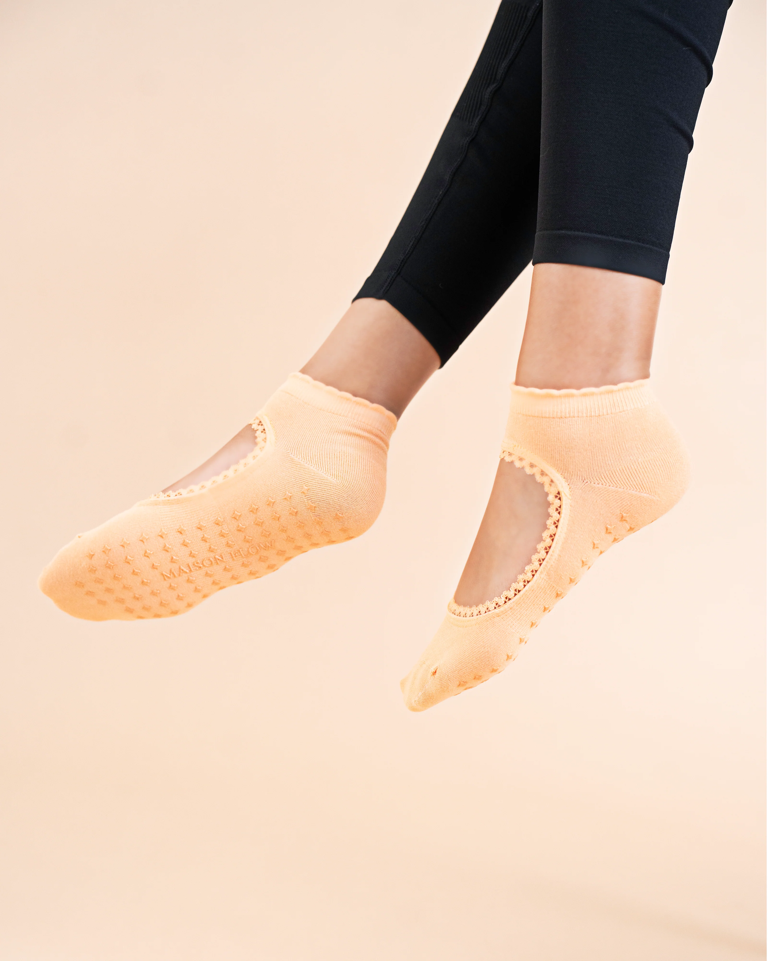 Orange Sorbet Flow Grip Socks