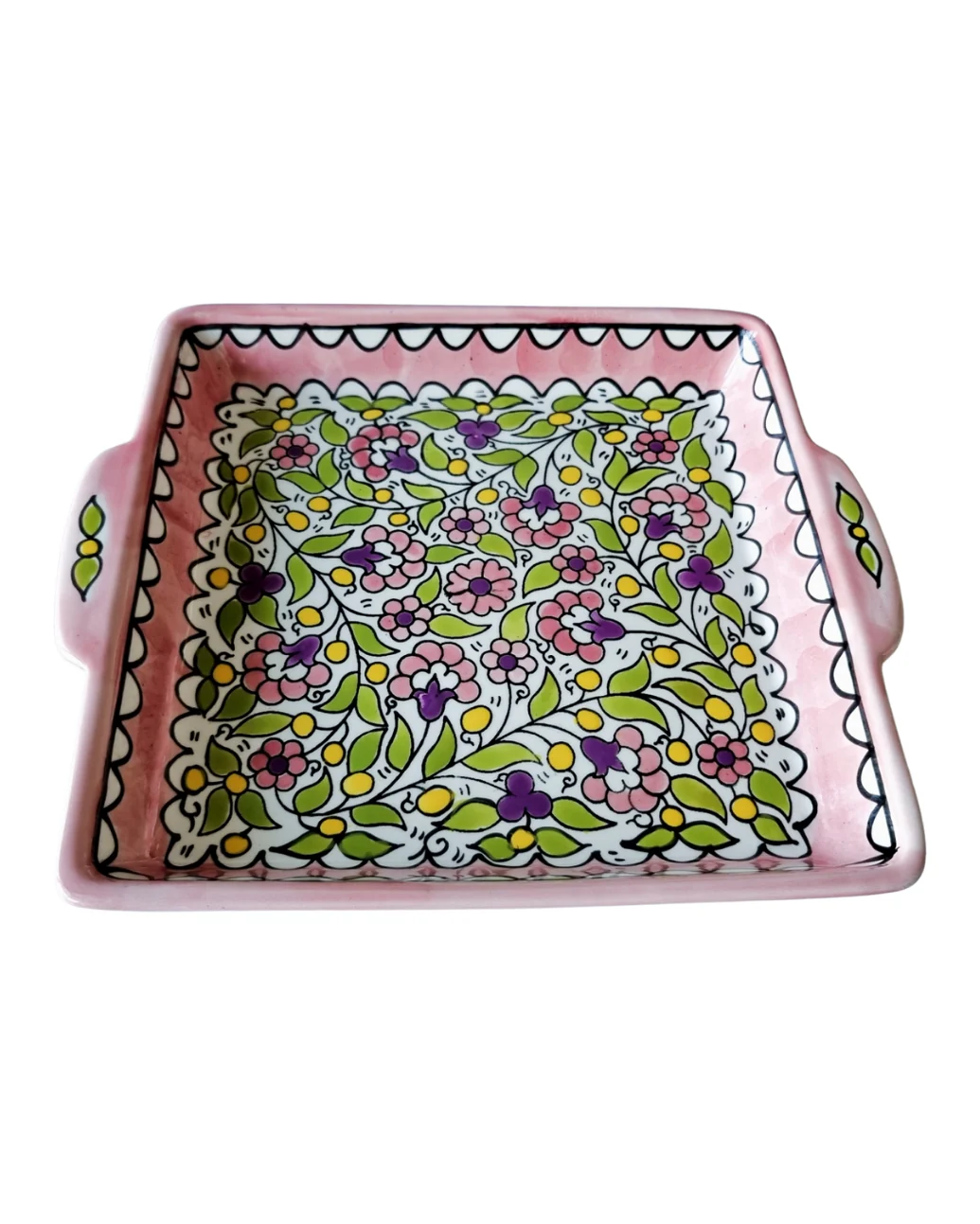 Painted Square Serving Plate - Image 3