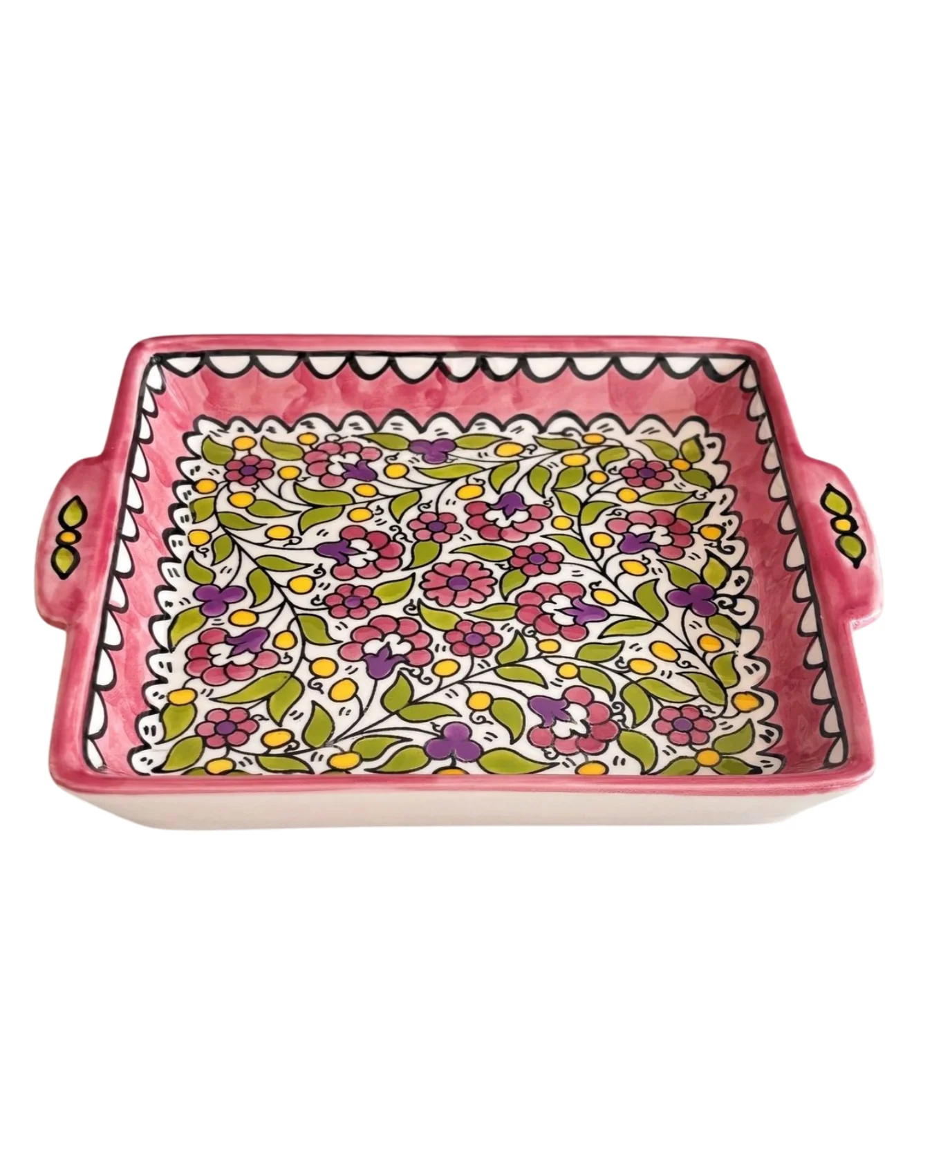 Painted Square Serving Plate - Image 4