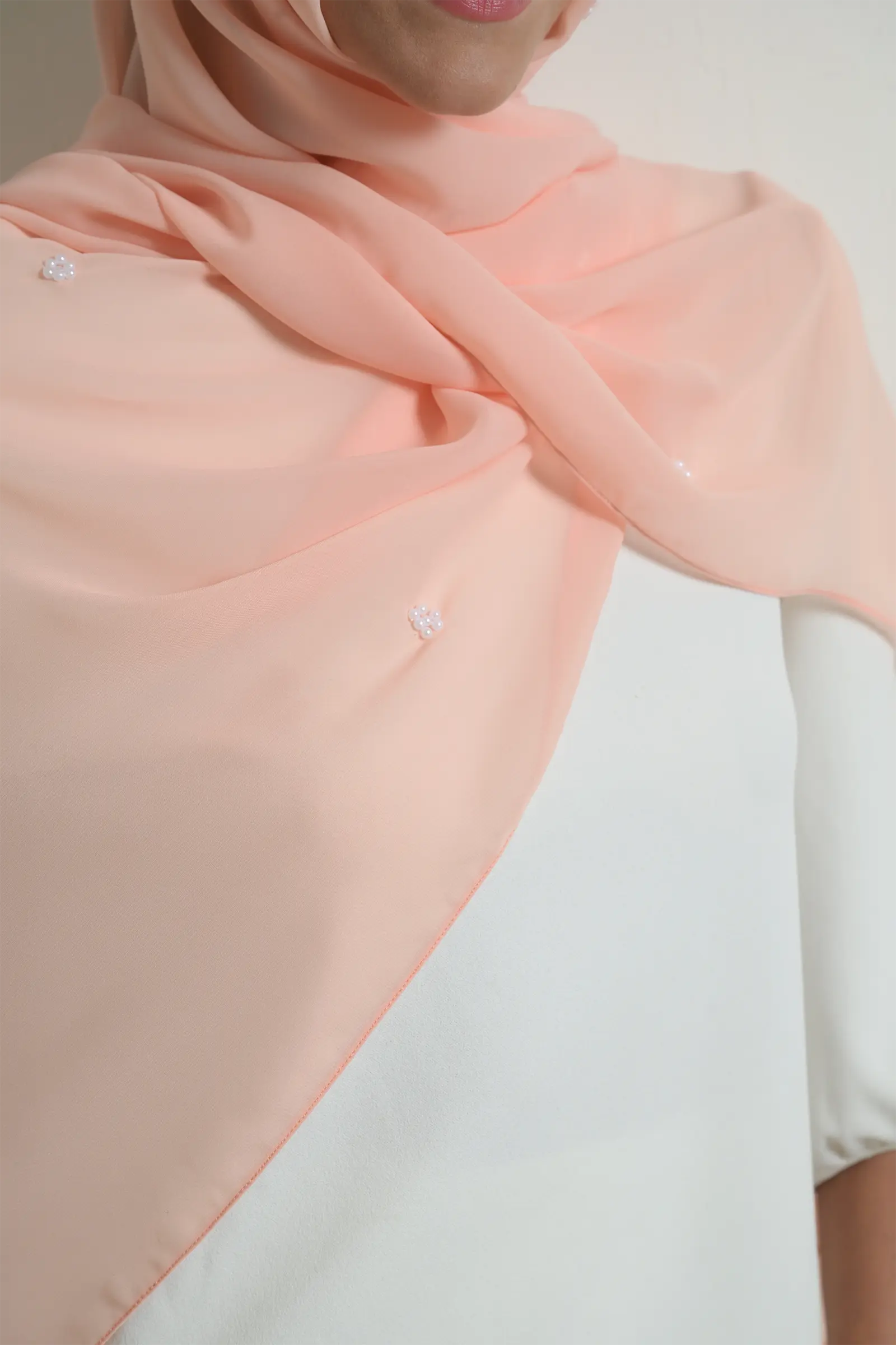 Peach Pearl Tarha - Image 3