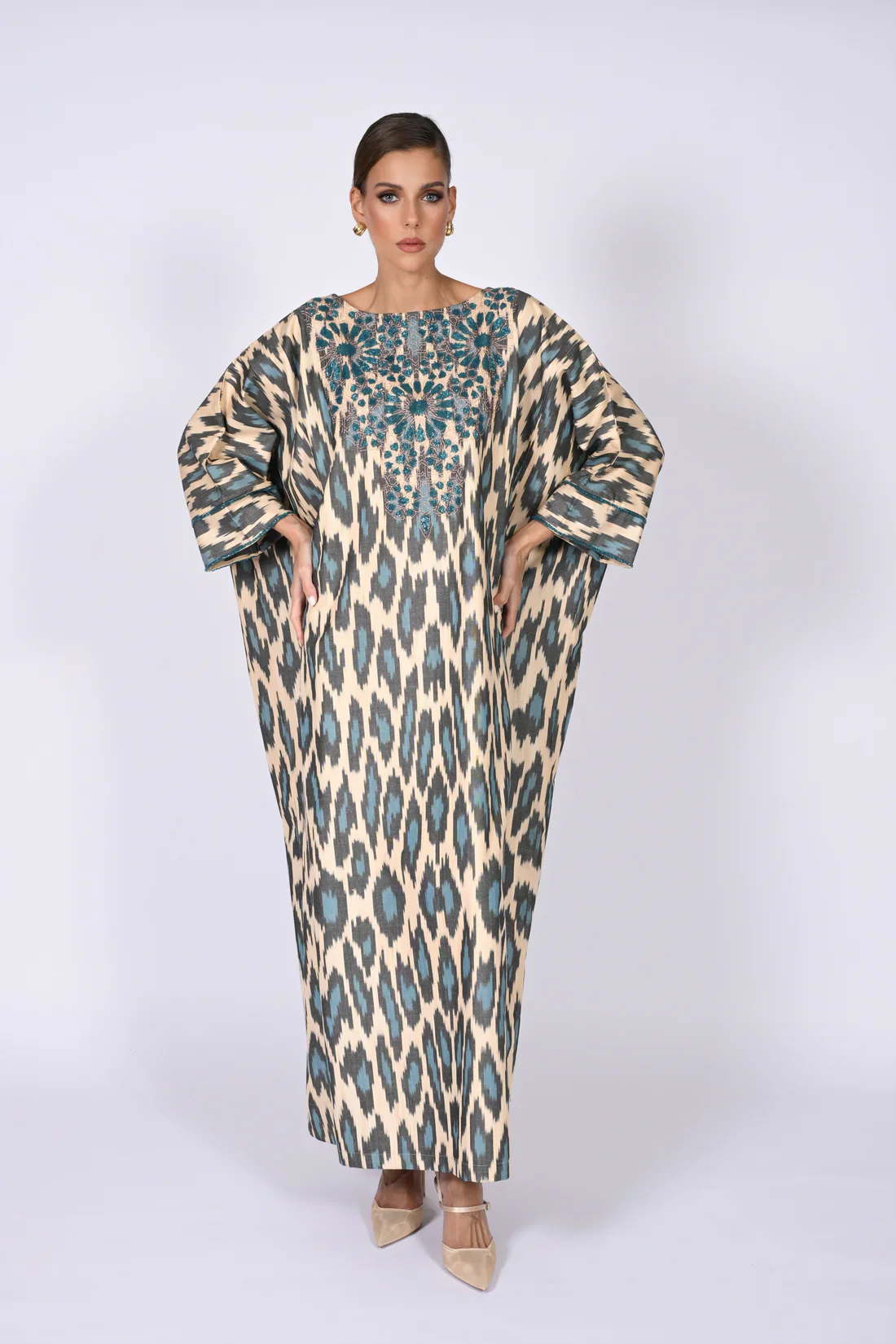 Petroleum Madawi Ikat Kaftan - Image 3