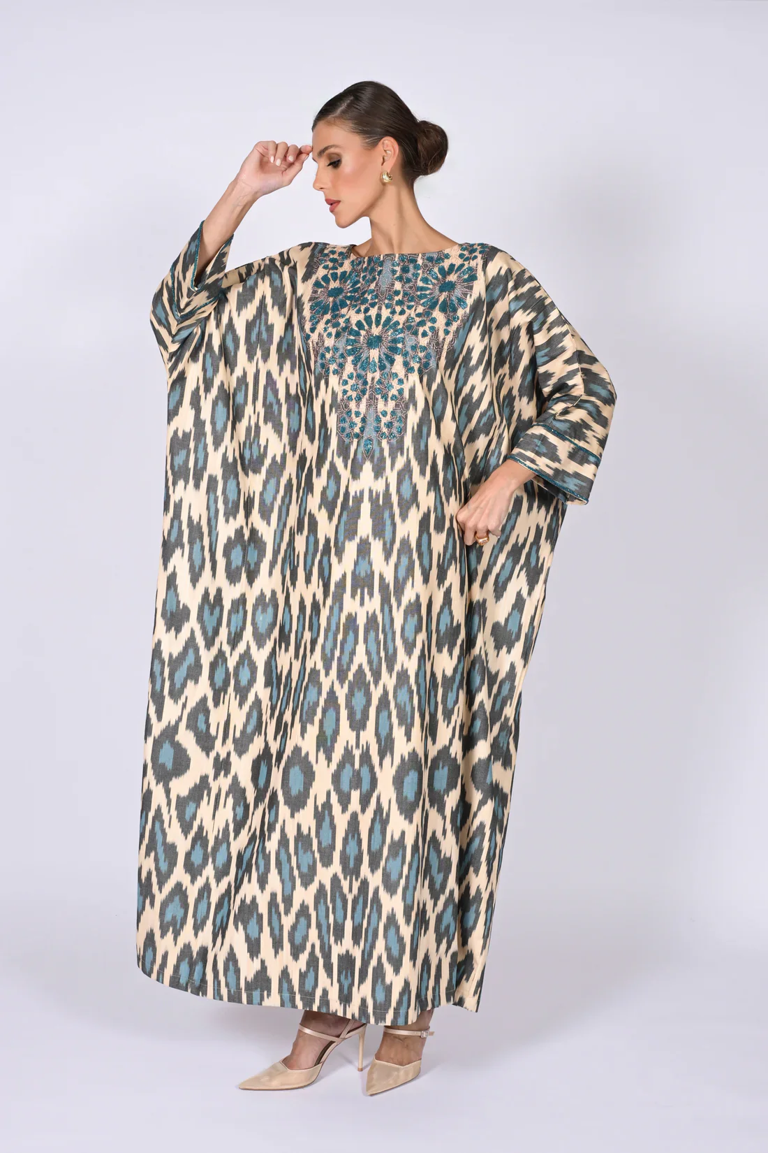 Petroleum Madawi Ikat Kaftan - Image 5