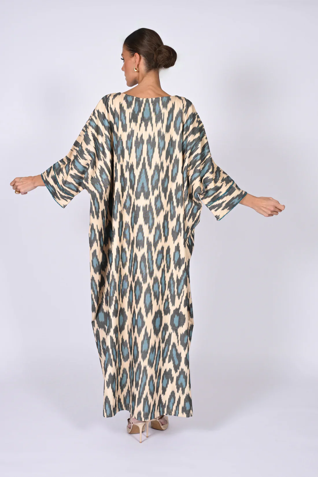 Petroleum Madawi Ikat Kaftan - Image 6