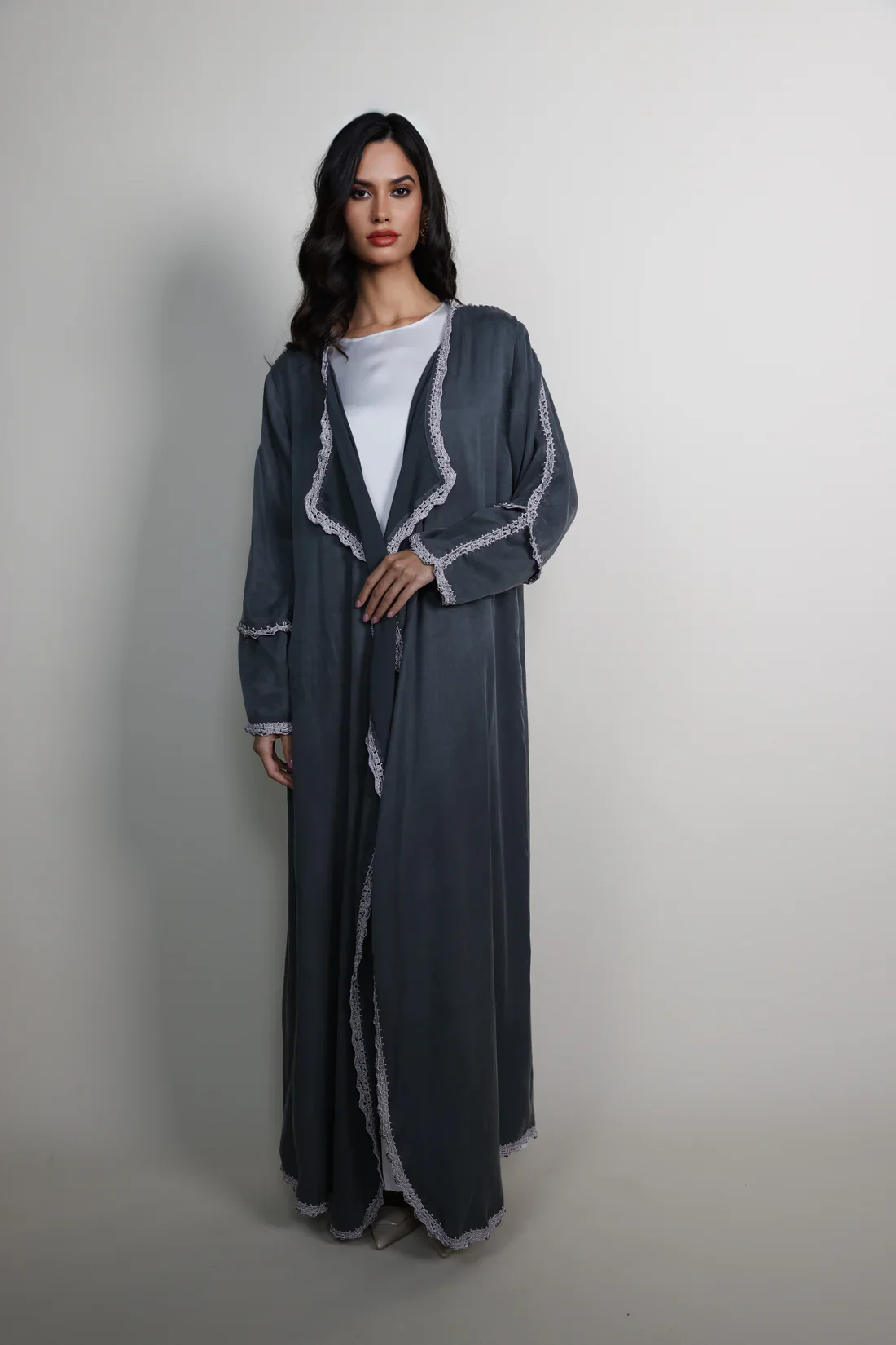 Pigalle Green Jacquard Abaya - Image 6