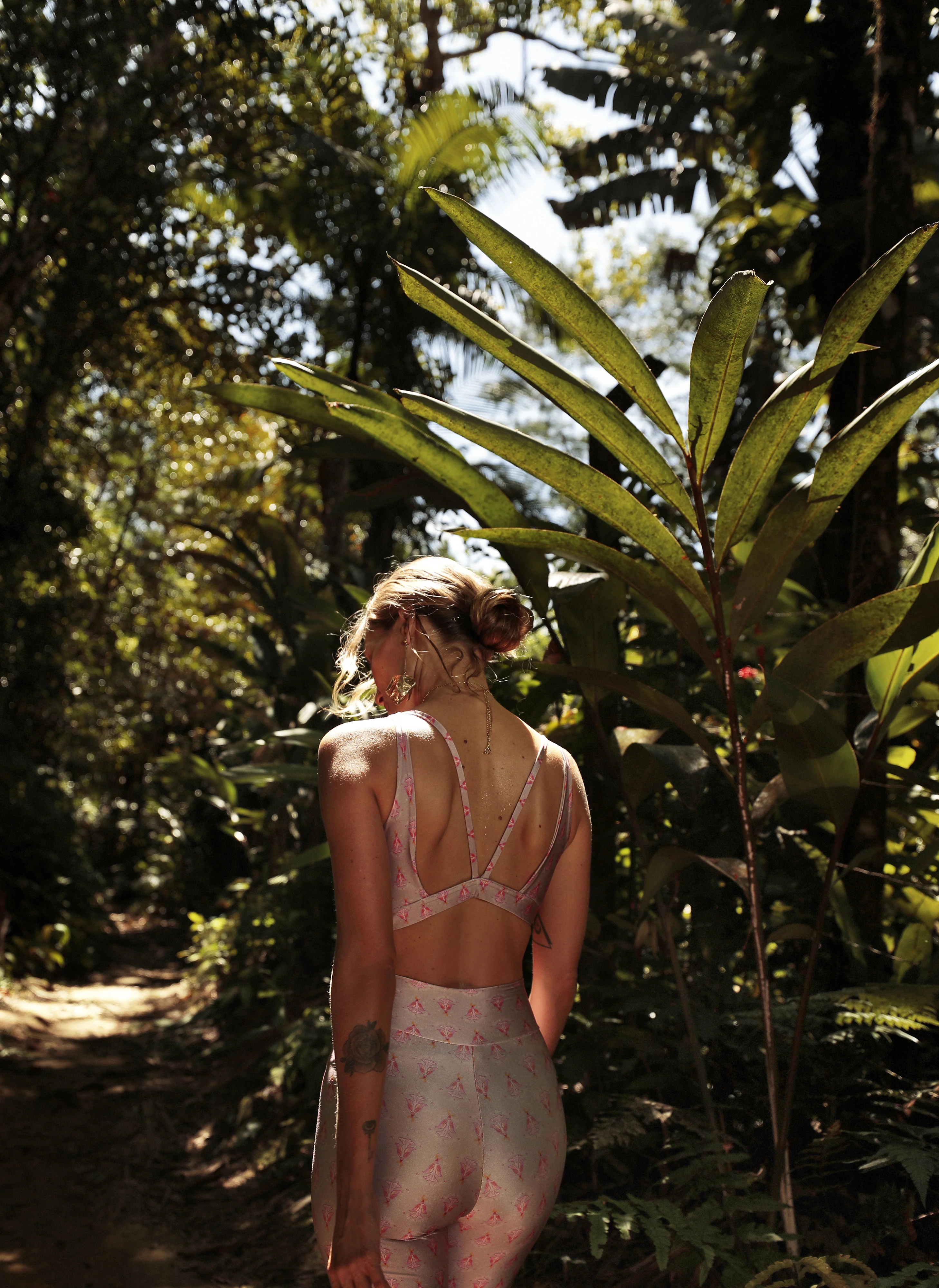 Pink Blooming Bird Athleisure Set - Image 2
