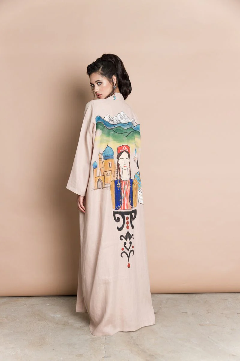 Pink Central Asia Abaya