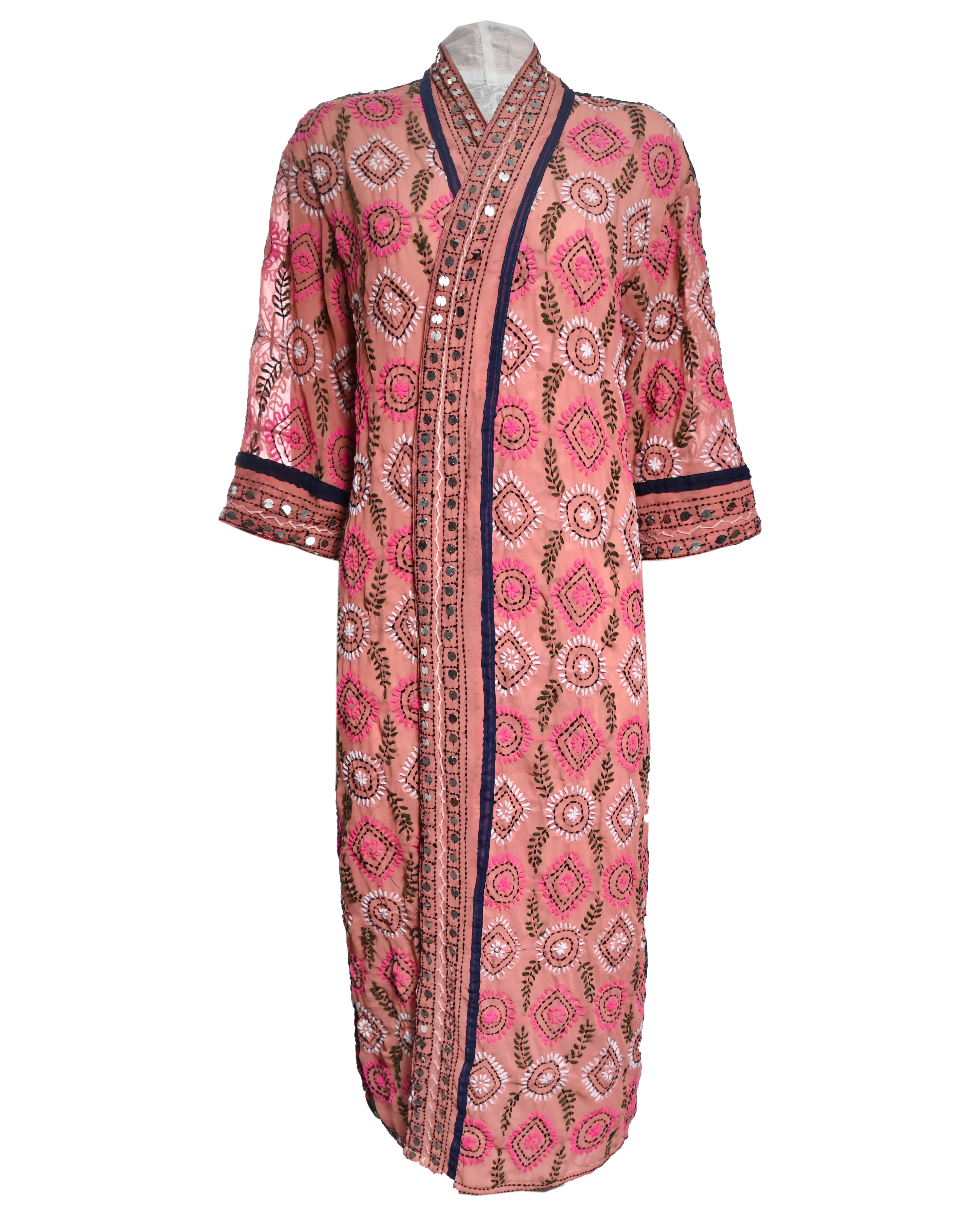 Multicolor Embroidered Kimono