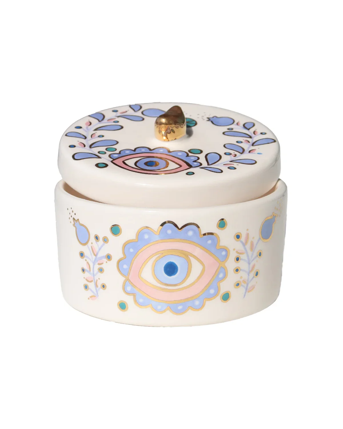 Pink Garden Storage Box with Gold 3d Bird Lid - Image 3