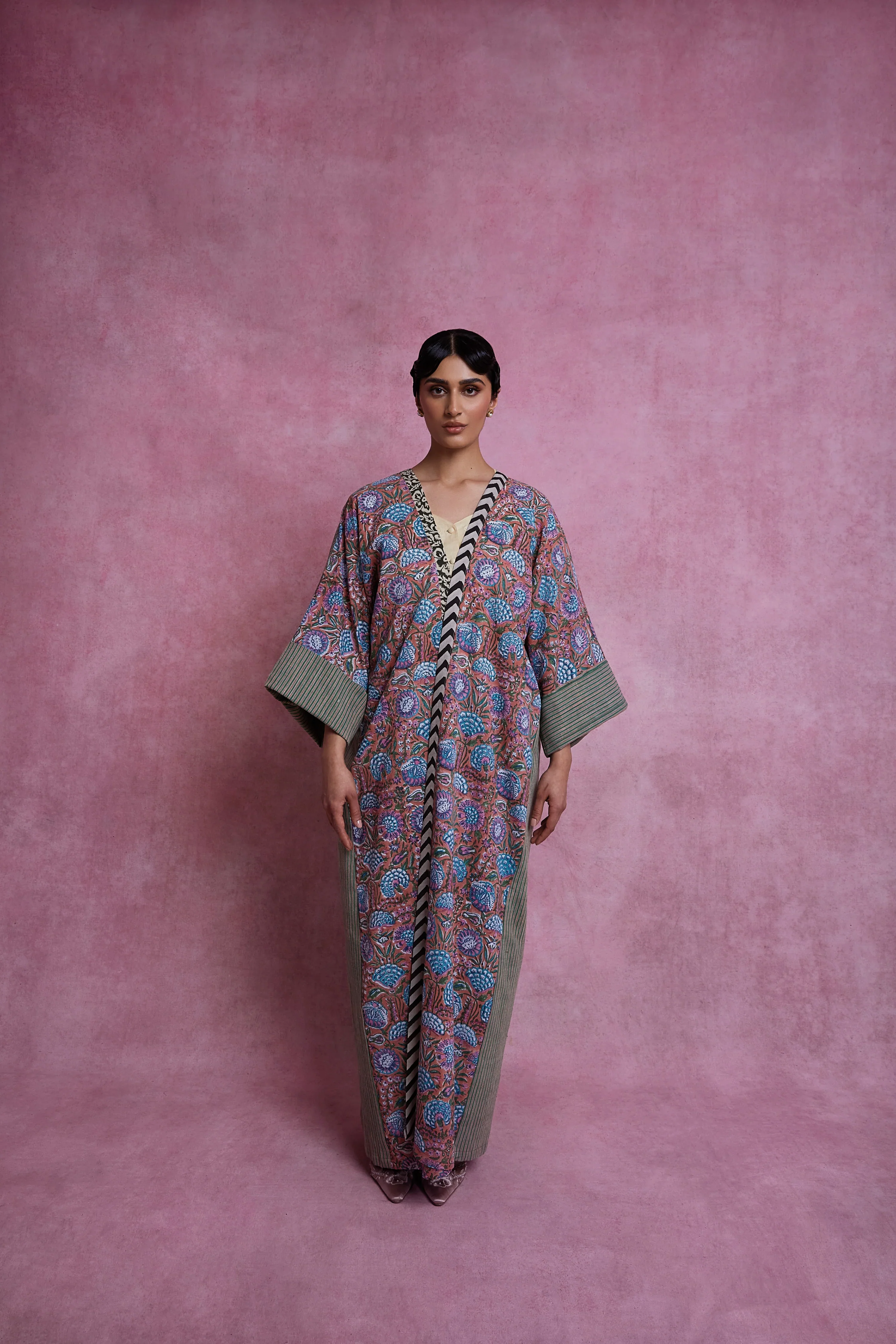 Pink & Green Secret Garden Abaya