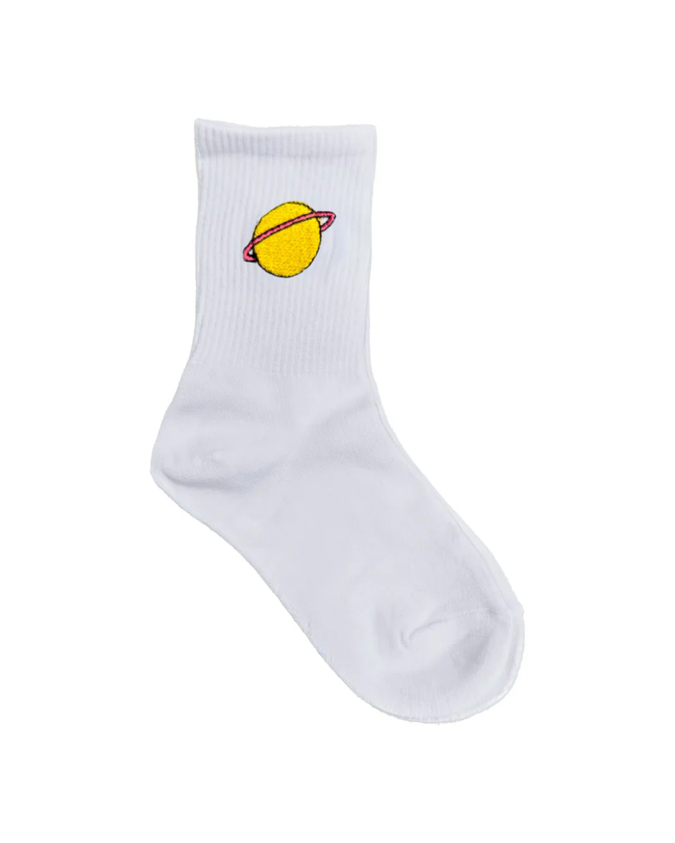 Planet White Socks
