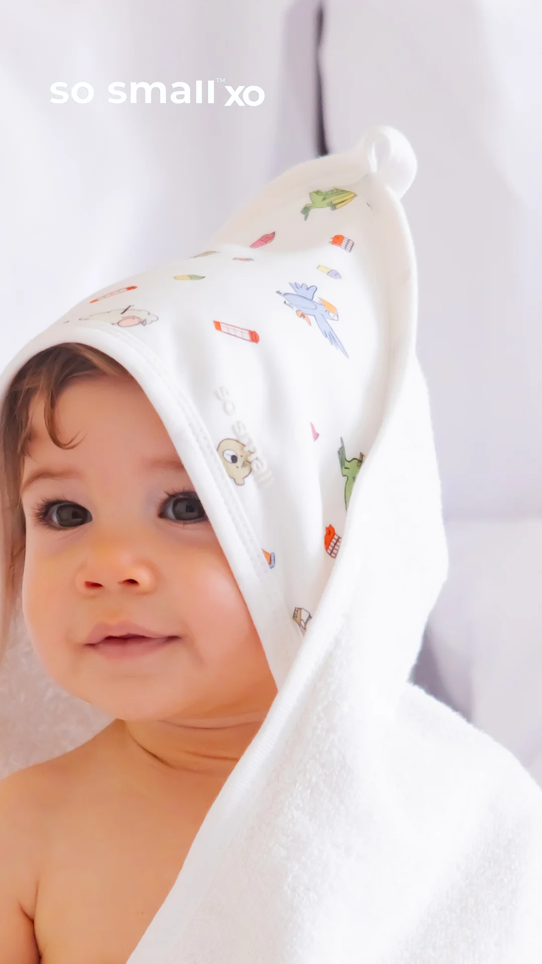 "Playdates & Cupcakes" Hooded Bath Towel - Image 2