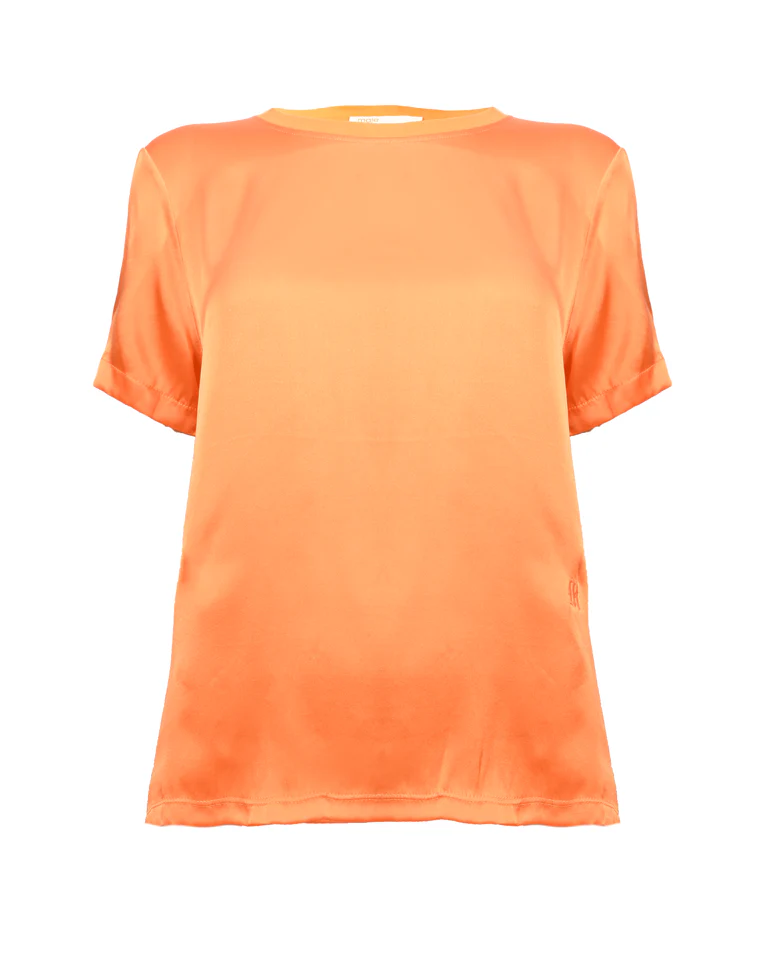Pre-Loved Maje Satin Orange Short-Sleeve Tee