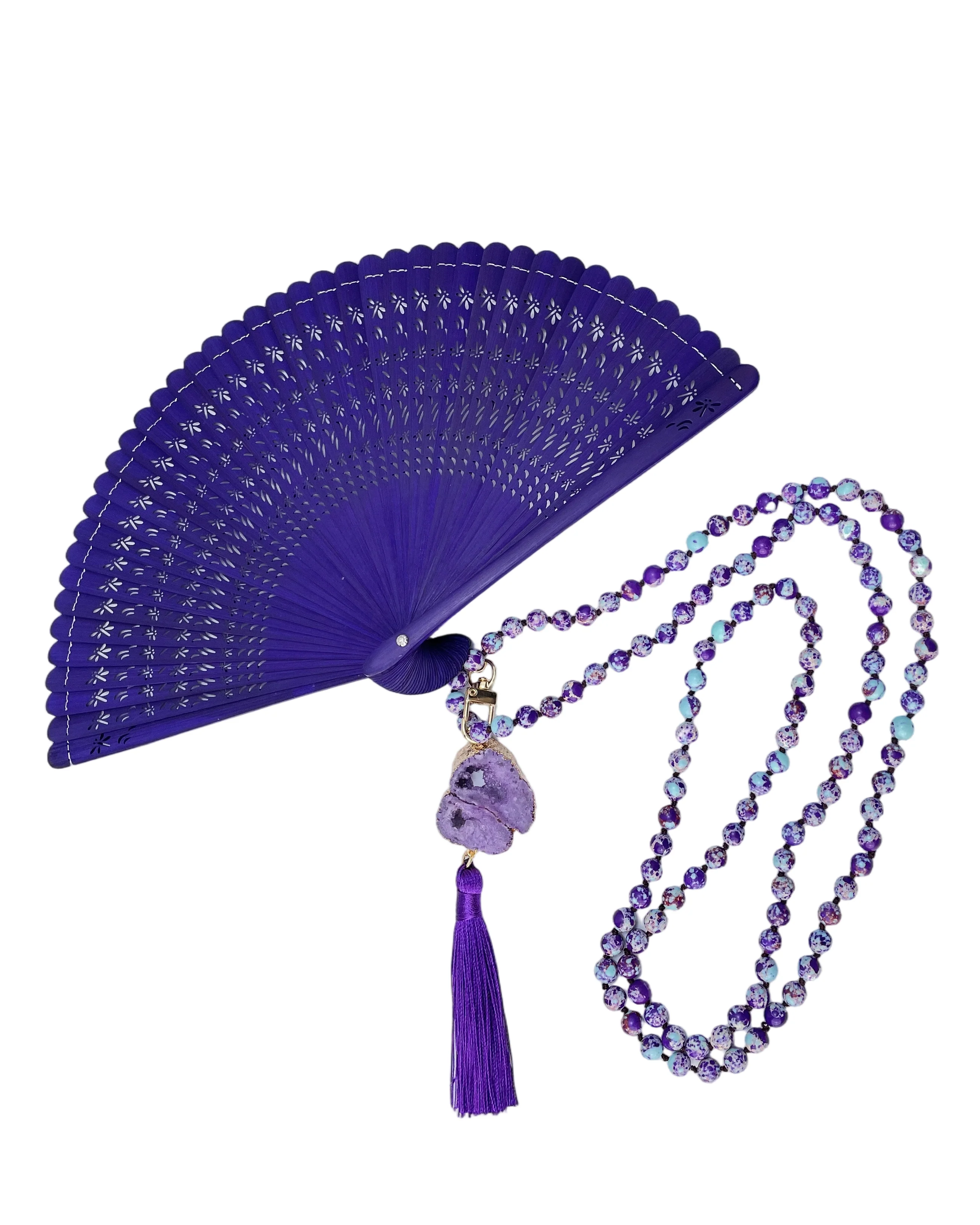 Purple Bamboo Fantastique Fan
