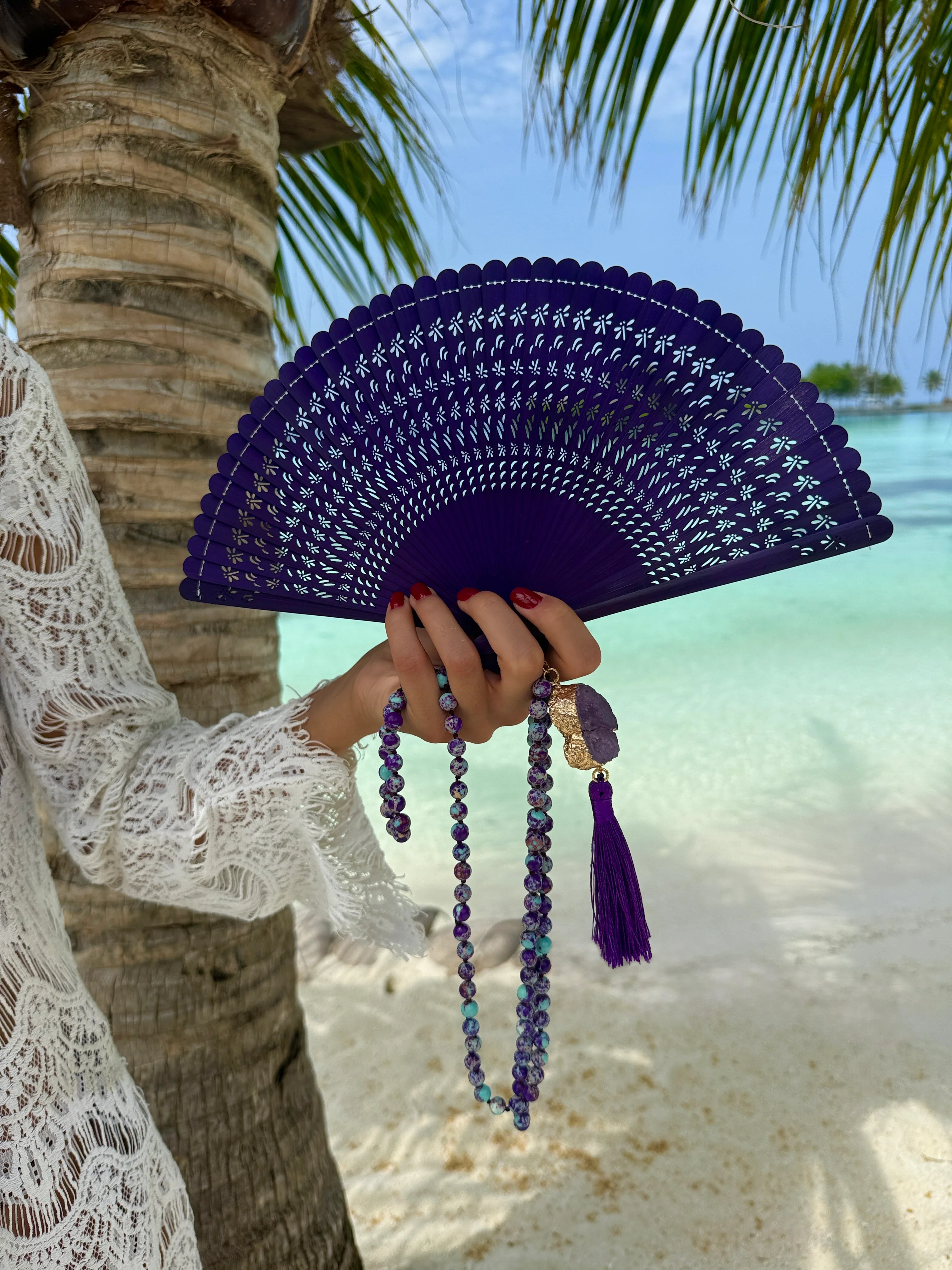 Purple Bamboo Fantastique Fan - Image 2