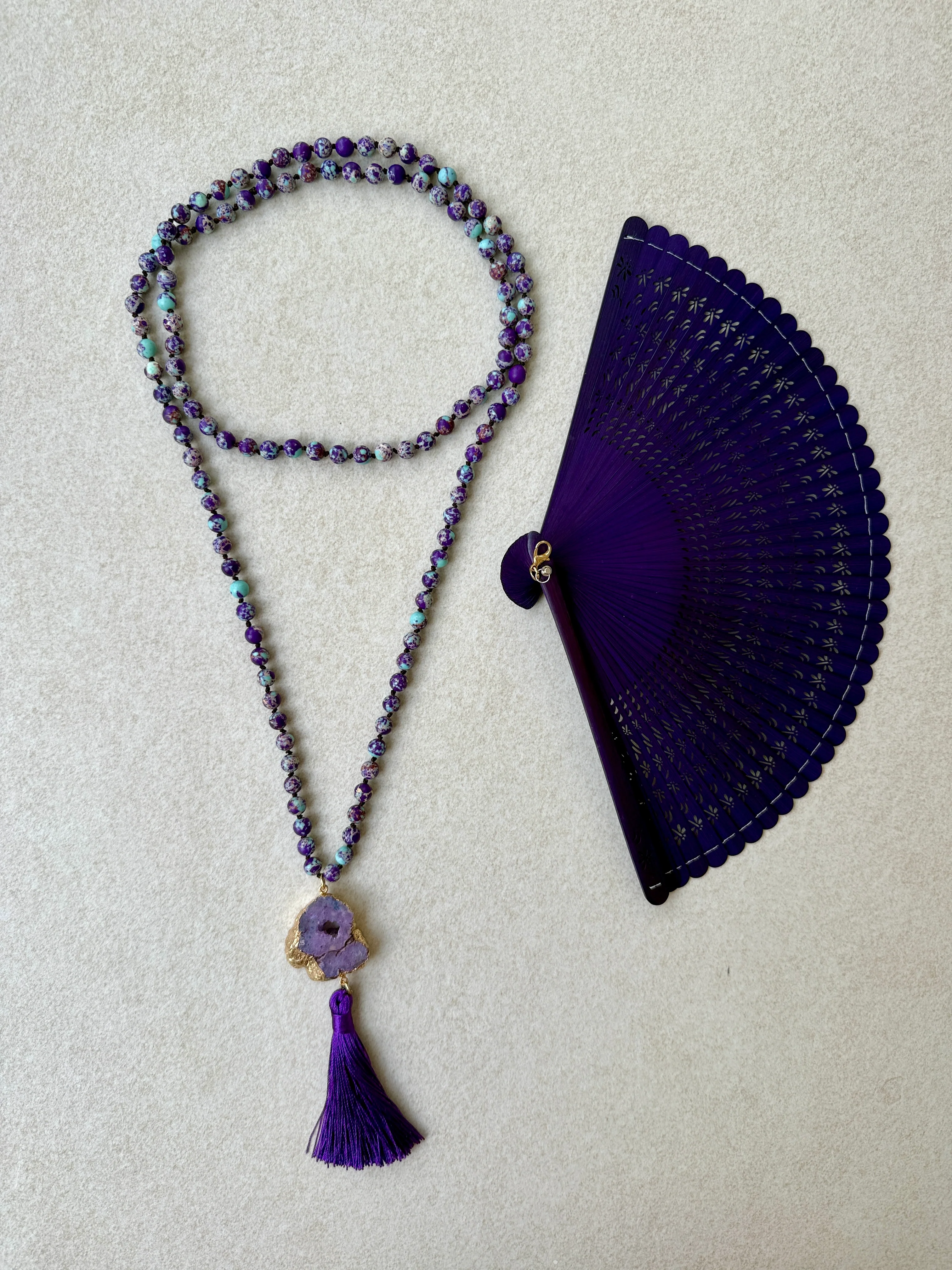Purple Bamboo Fantastique Fan - Image 6