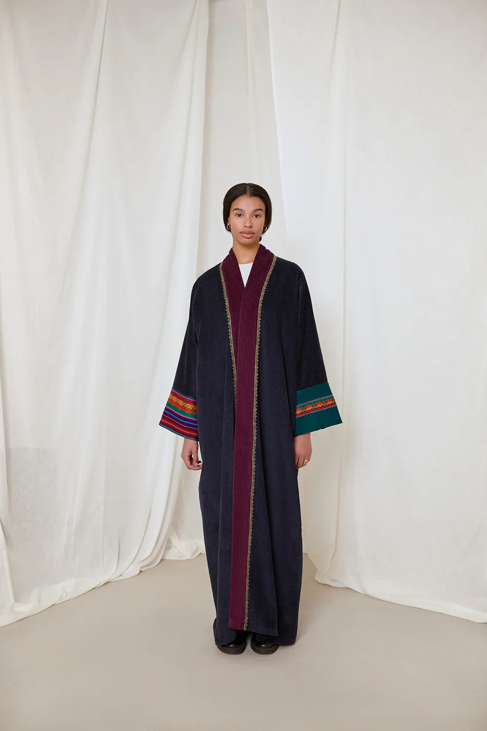 Purple & Khaki Green Ezra Abaya