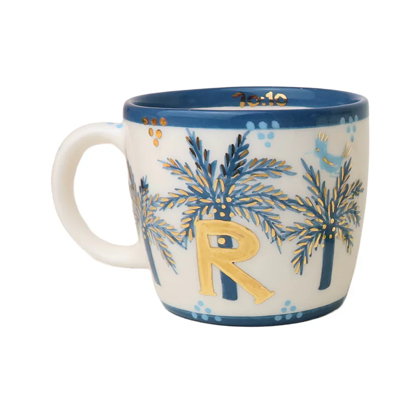 R Alphabet Palm Tree Ceramic Mug