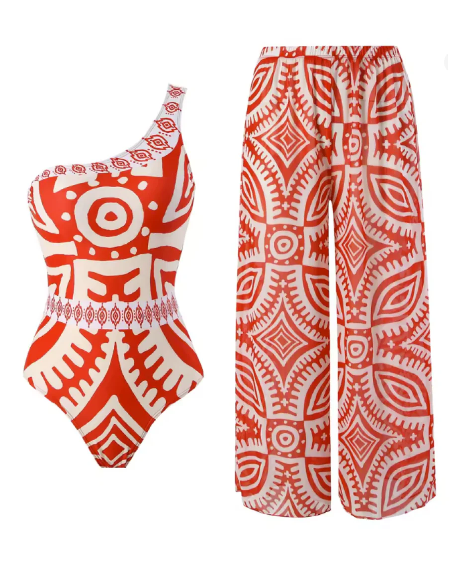 Red Rhythm Swimsuit Set - Image 5