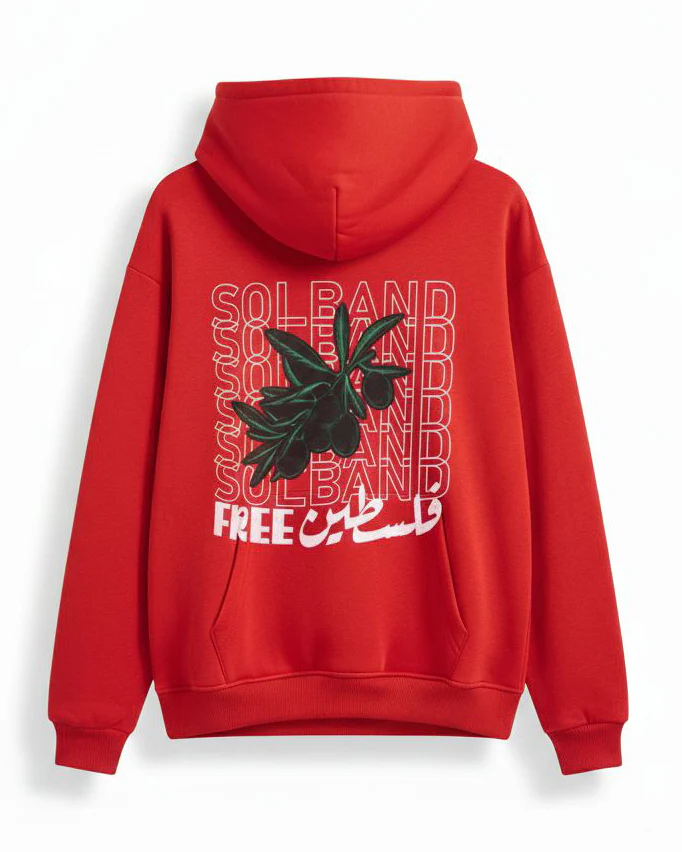 Red Unisex Palestine Hoodie - Image 2