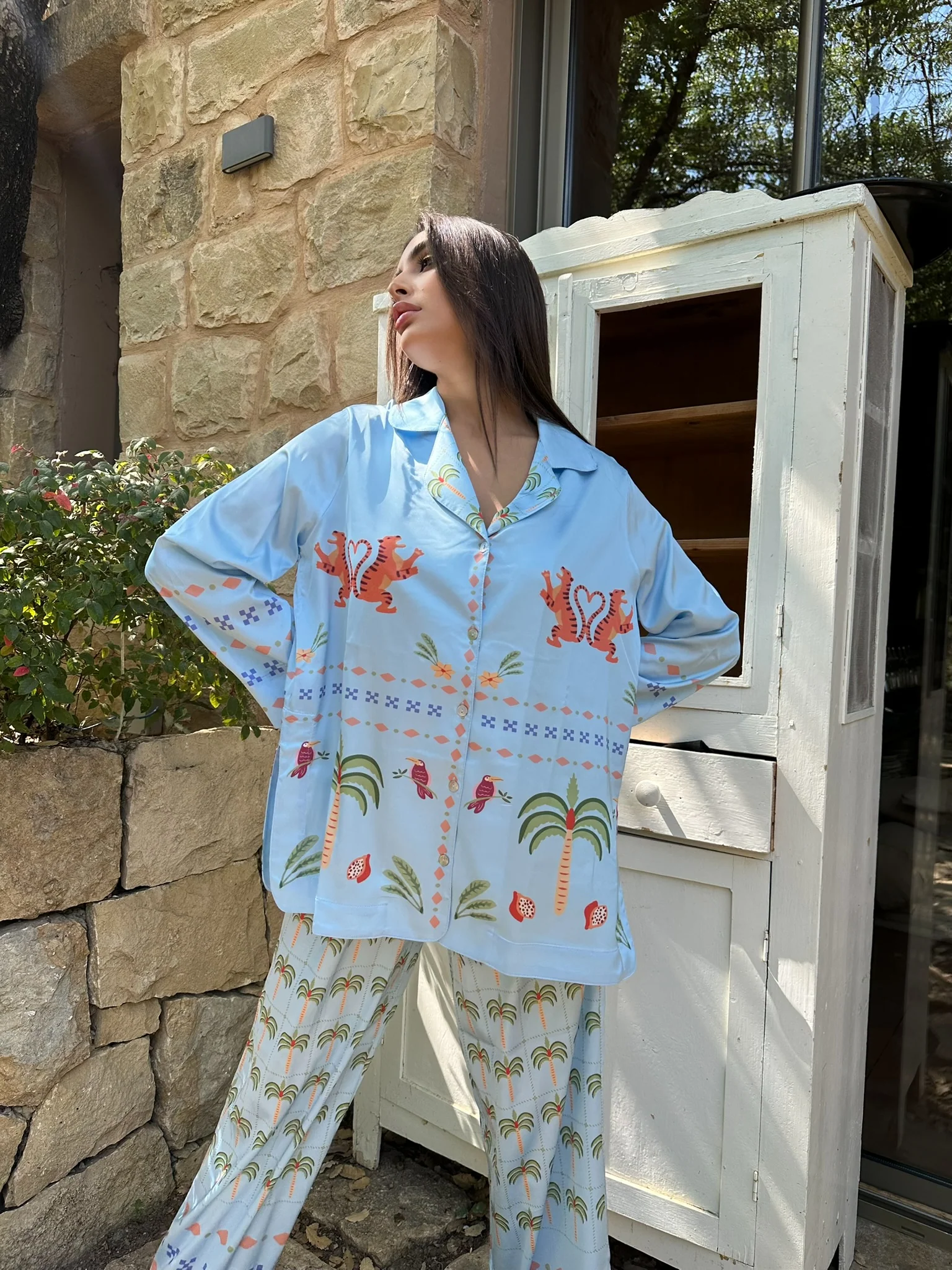 Rhea Blue Pants Set