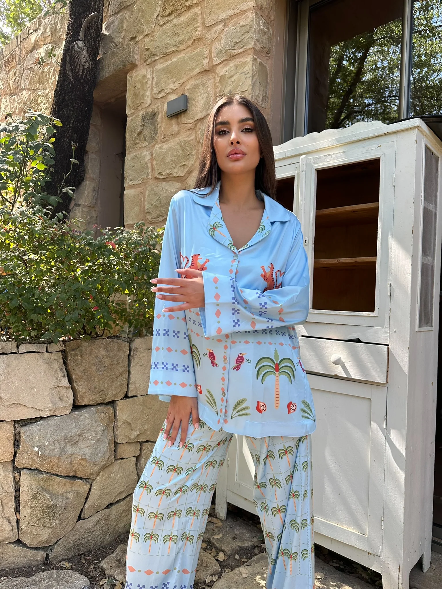 Rhea Blue Pants Set - Image 3