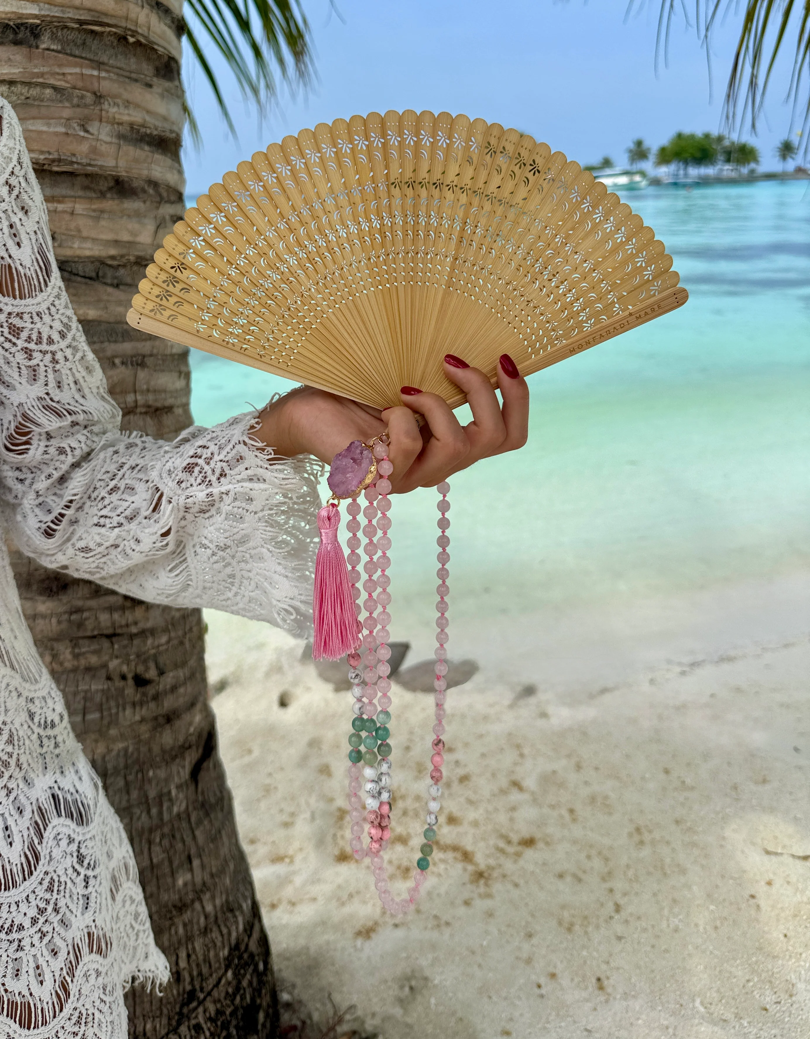 Rose Bamboo Fantastique Fan - Image 2