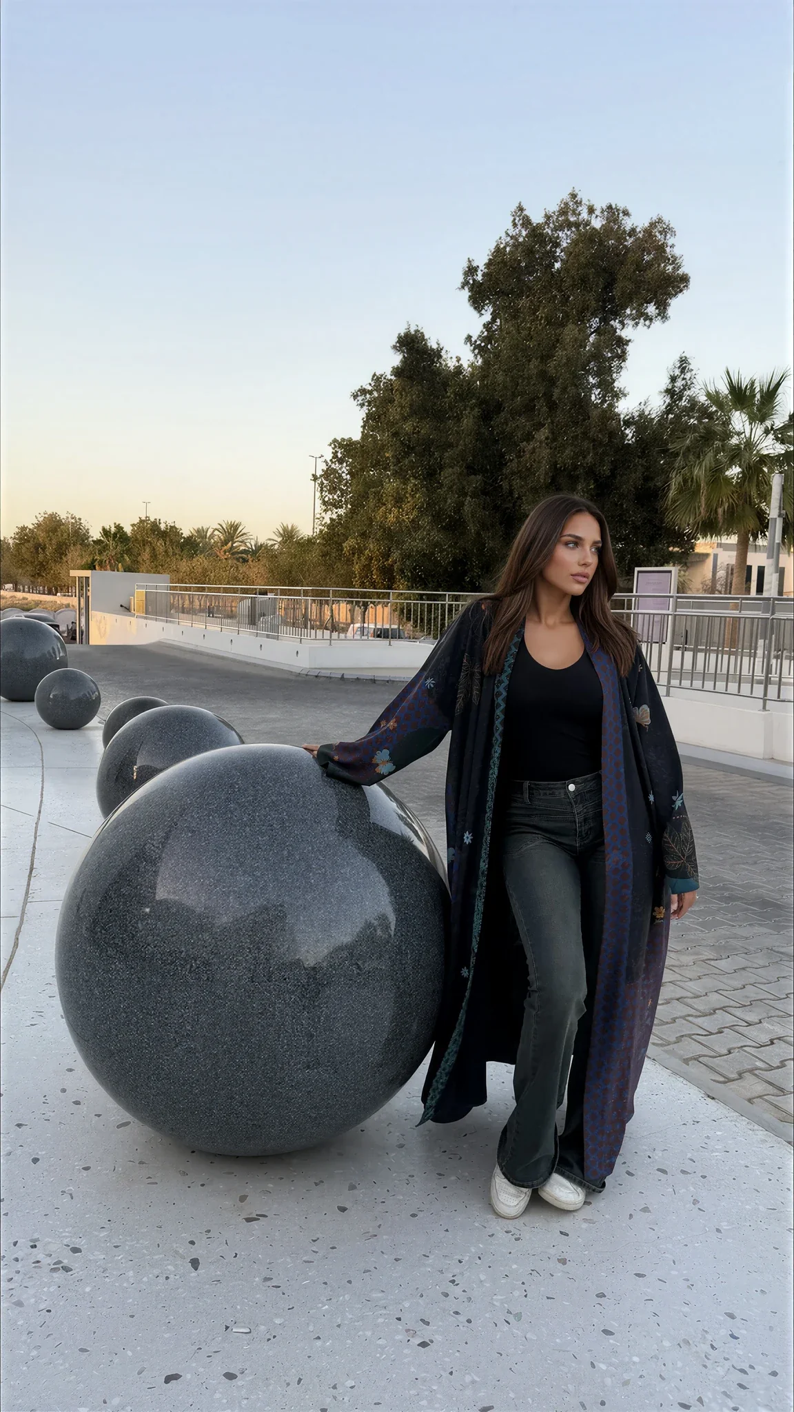 "Seen Leaving The Corniche" Abaya | Black - Image 11