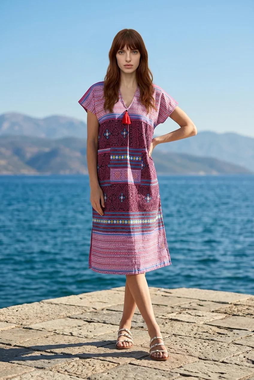 Short Beach Dress | Pink