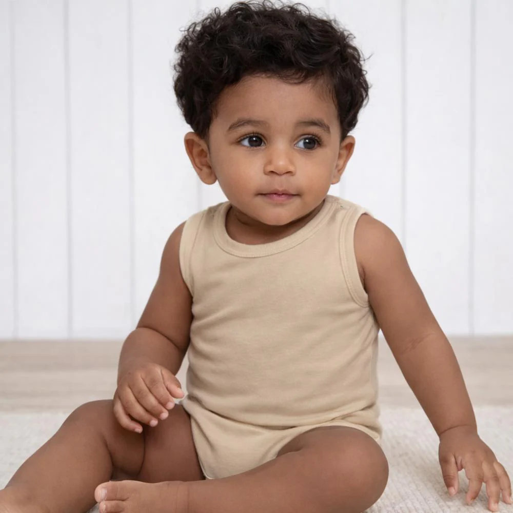 Short Sleeve Warm Sand Onesies - Image 5