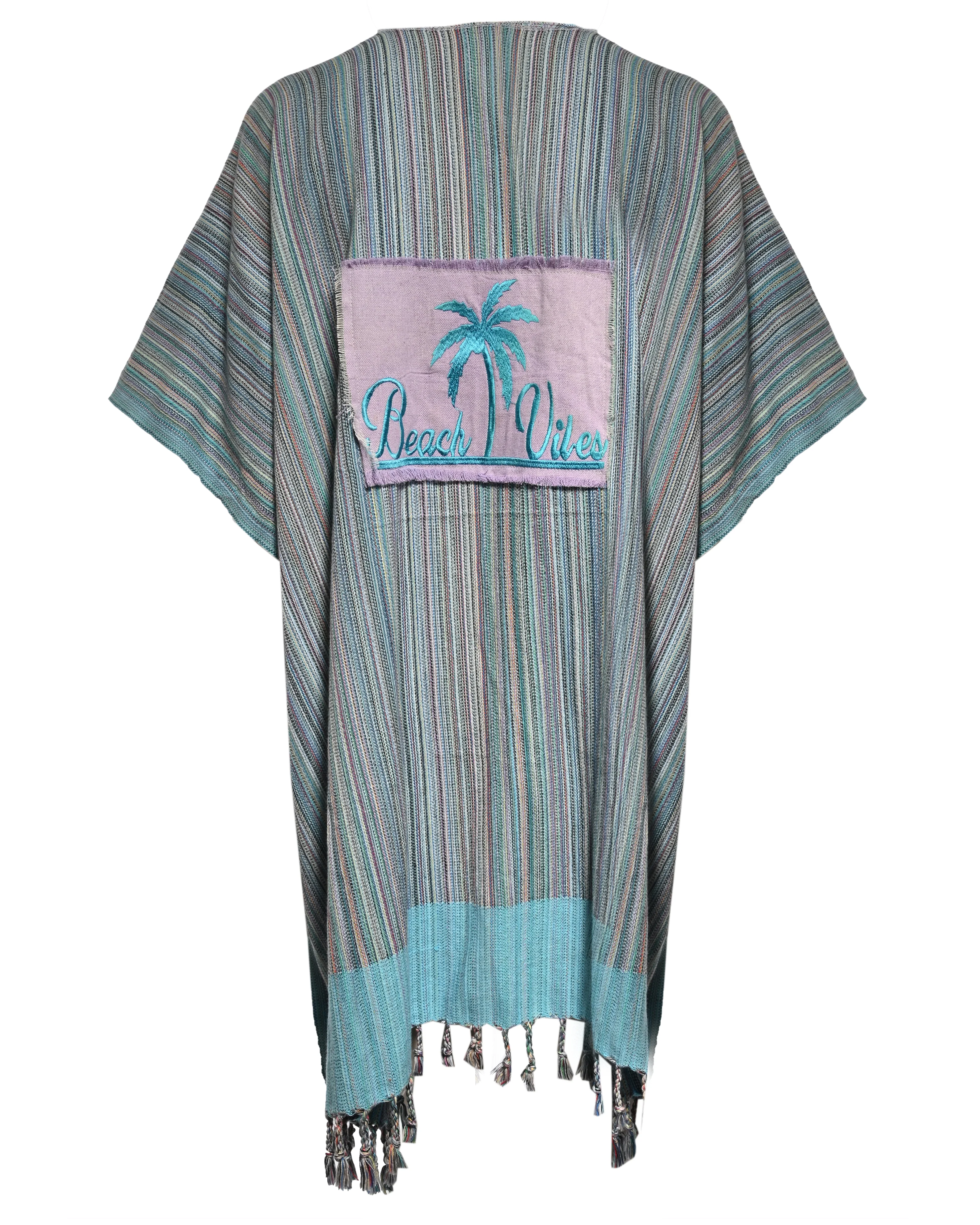 Stripe Blue Beach Coverup - Image 3
