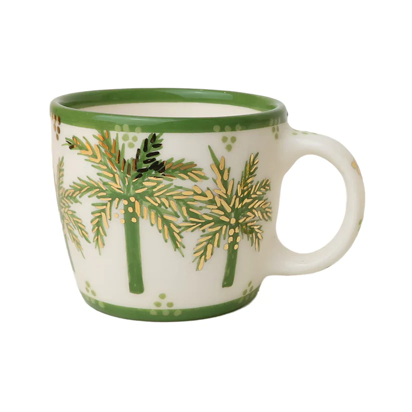 T Alphabet Palm Tree Ceramic Mug - Image 2