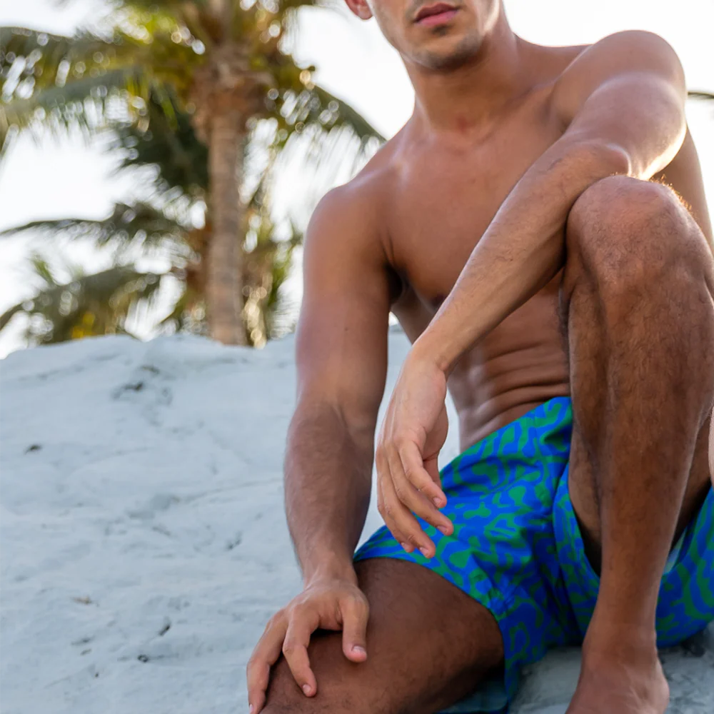Tarabani Fish Pattern Men's Swim Shorts - Image 3