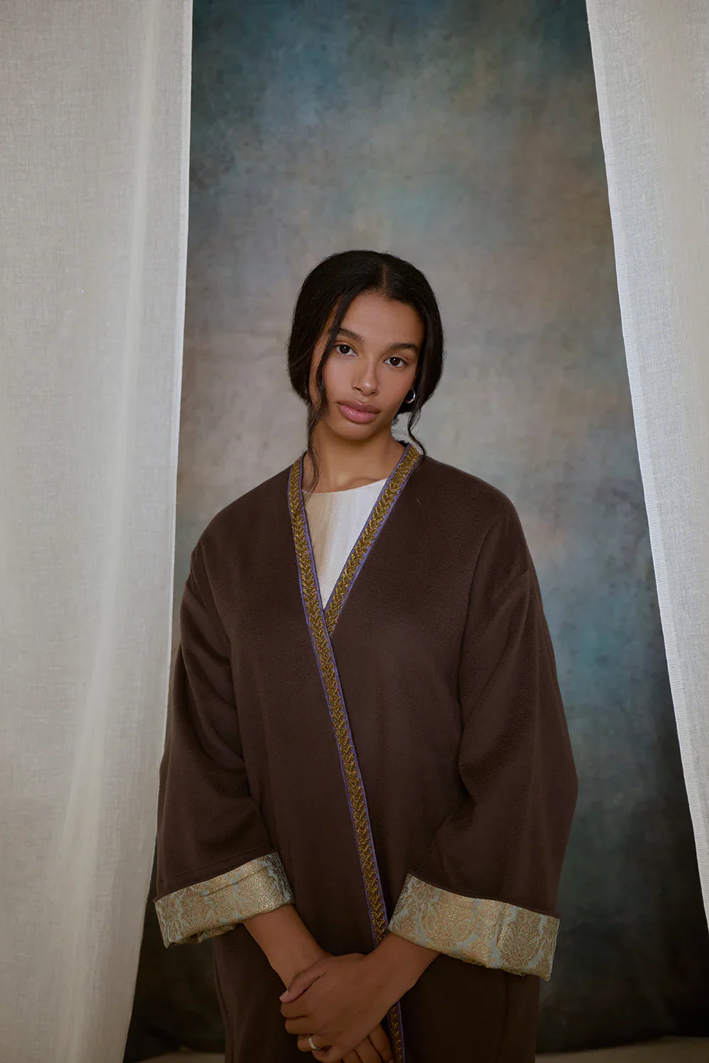 Taupe Anaya Abaya - Image 2