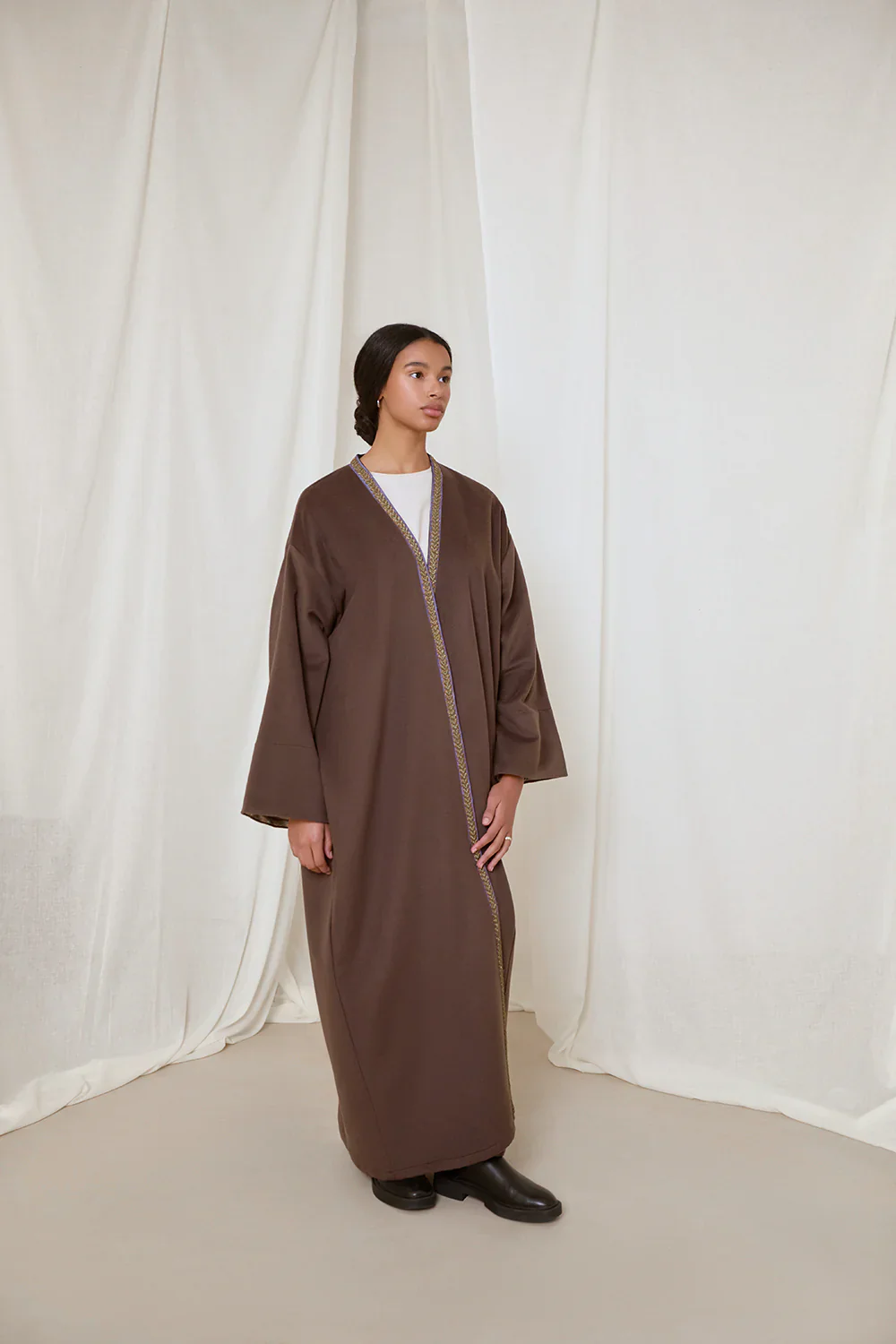 Taupe Anaya Abaya - Image 3