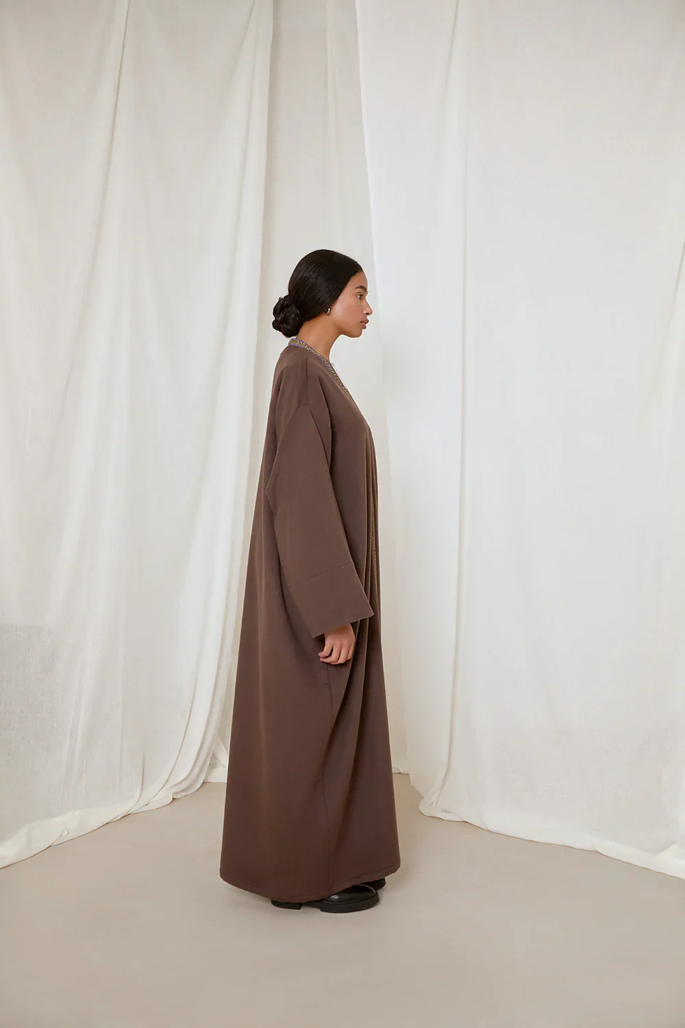 Taupe Anaya Abaya - Image 4