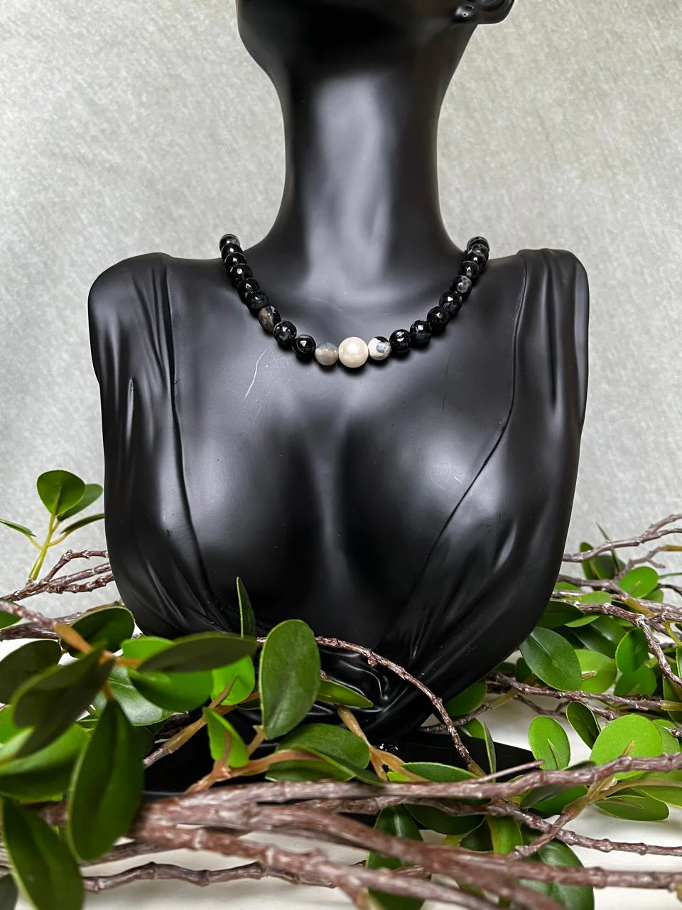 Tourmaline Choker with Pearl