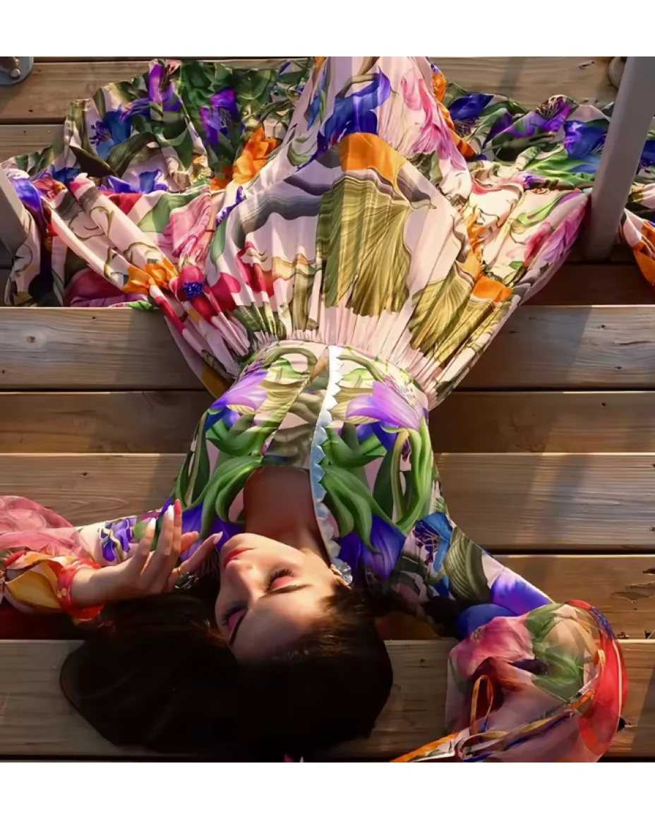 Tropical Bloom Swimsuit Set - Image 3