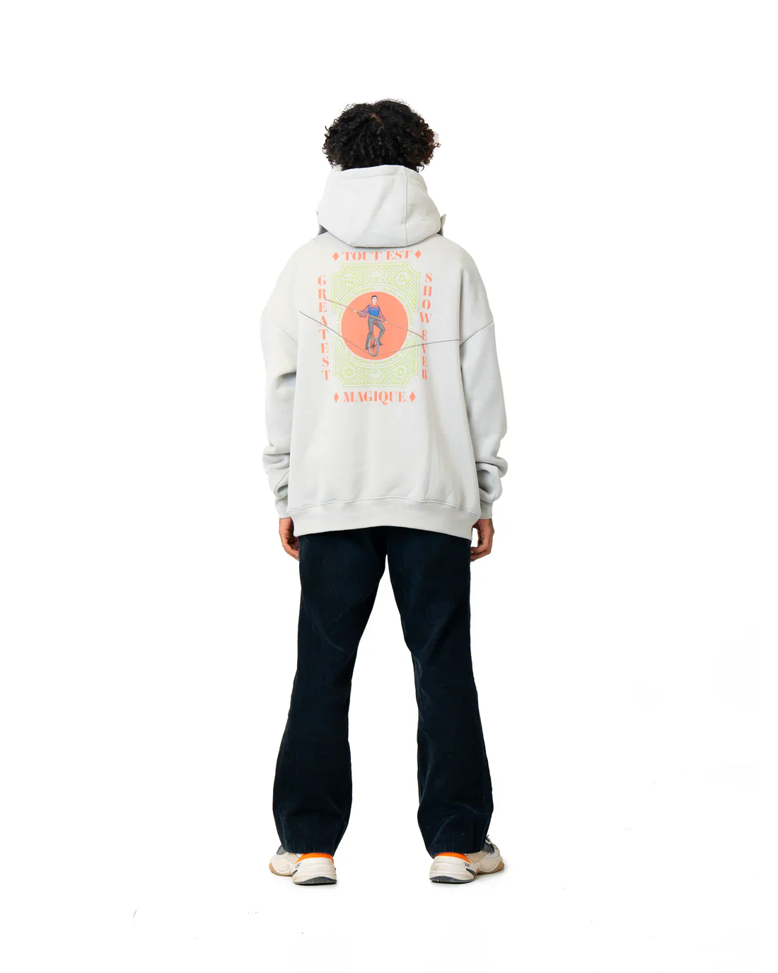 Unicycle On A Rope Grey Hoodie - Image 4