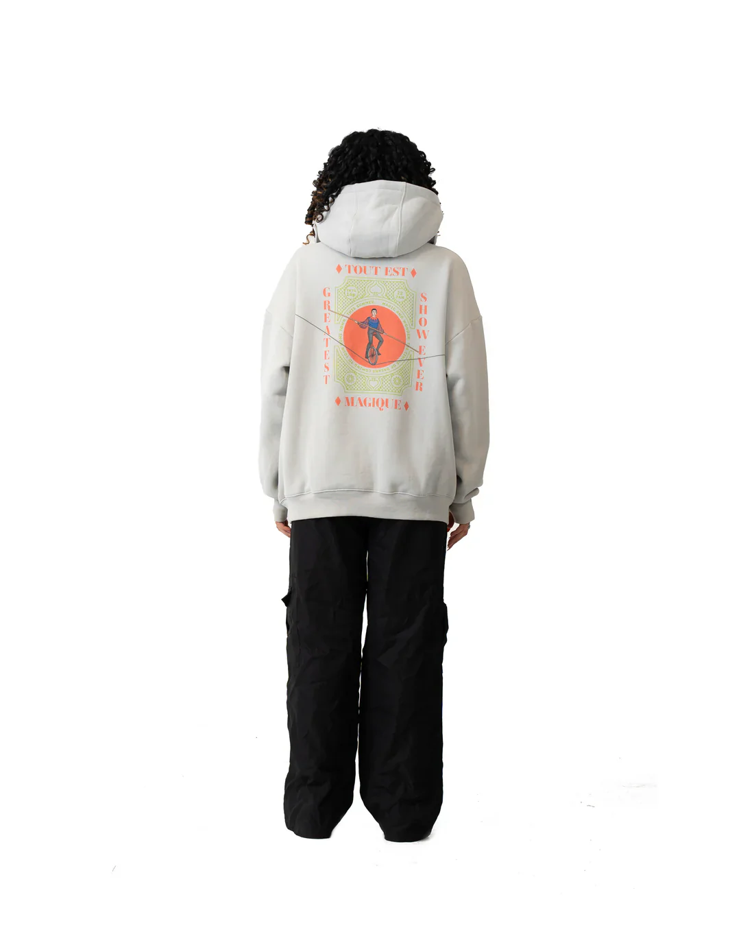 Unicycle On A Rope Grey Hoodie - Image 5
