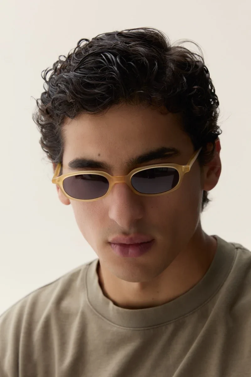 Unisex Ginza Canary Sunglasses | Matt Yellow & Grey - Image 5