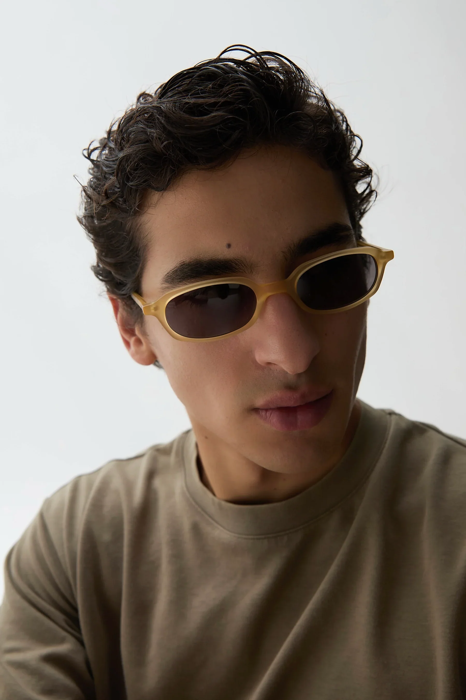 Unisex Ginza Canary Sunglasses | Matt Yellow & Grey - Image 6