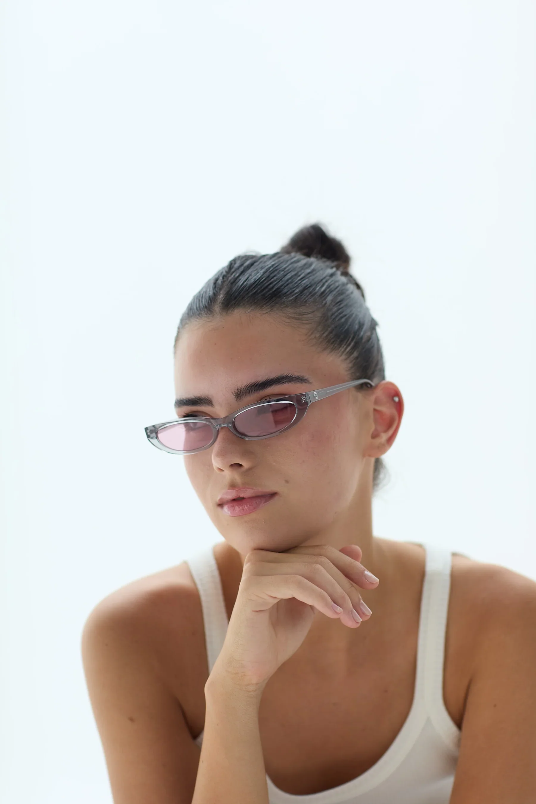 Unisex Icon Chestnut Sunglasses | Pink & Grey - Image 5