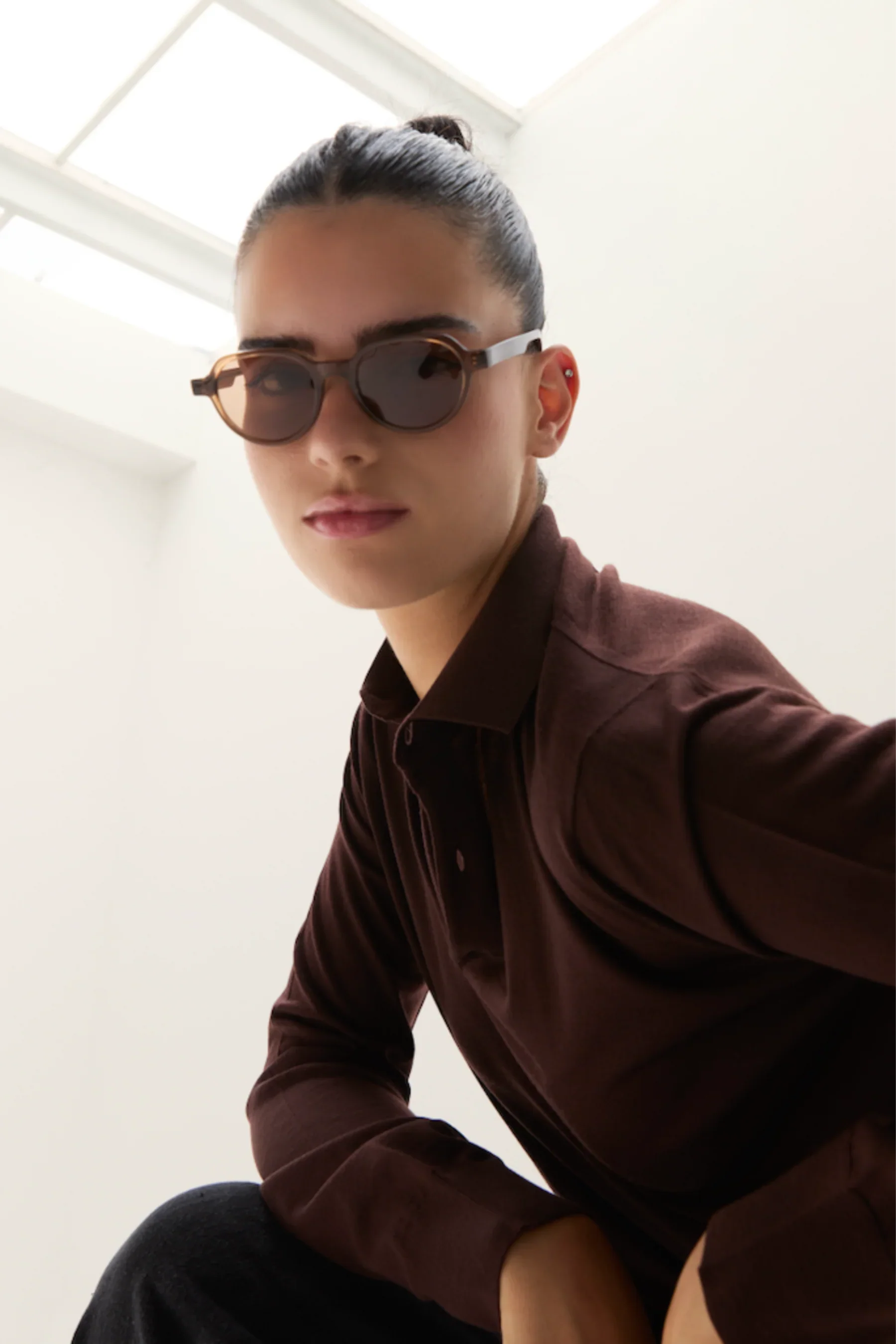 Unisex Mister C Cognac Sunglasses | Brown - Image 4