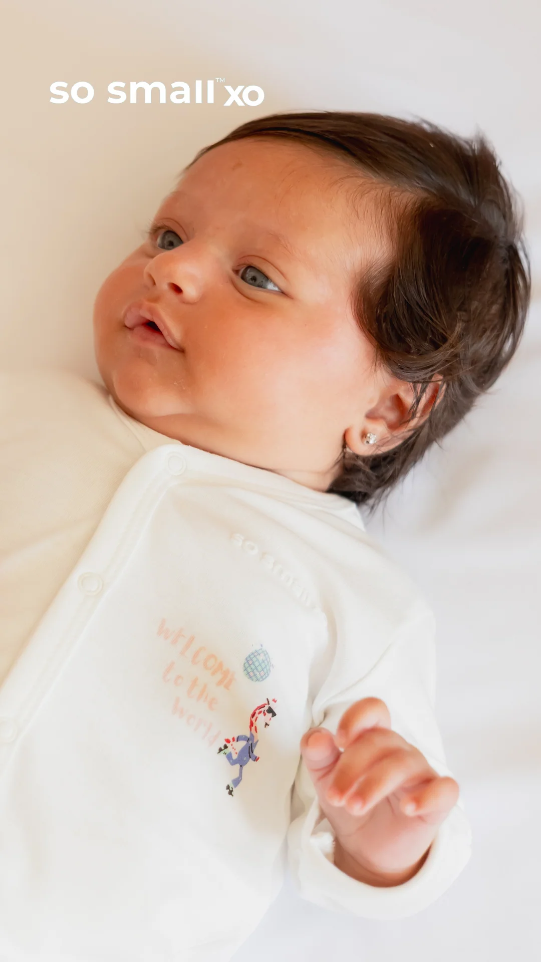 "Welcome to the World" Middle Snap Footie - Image 2