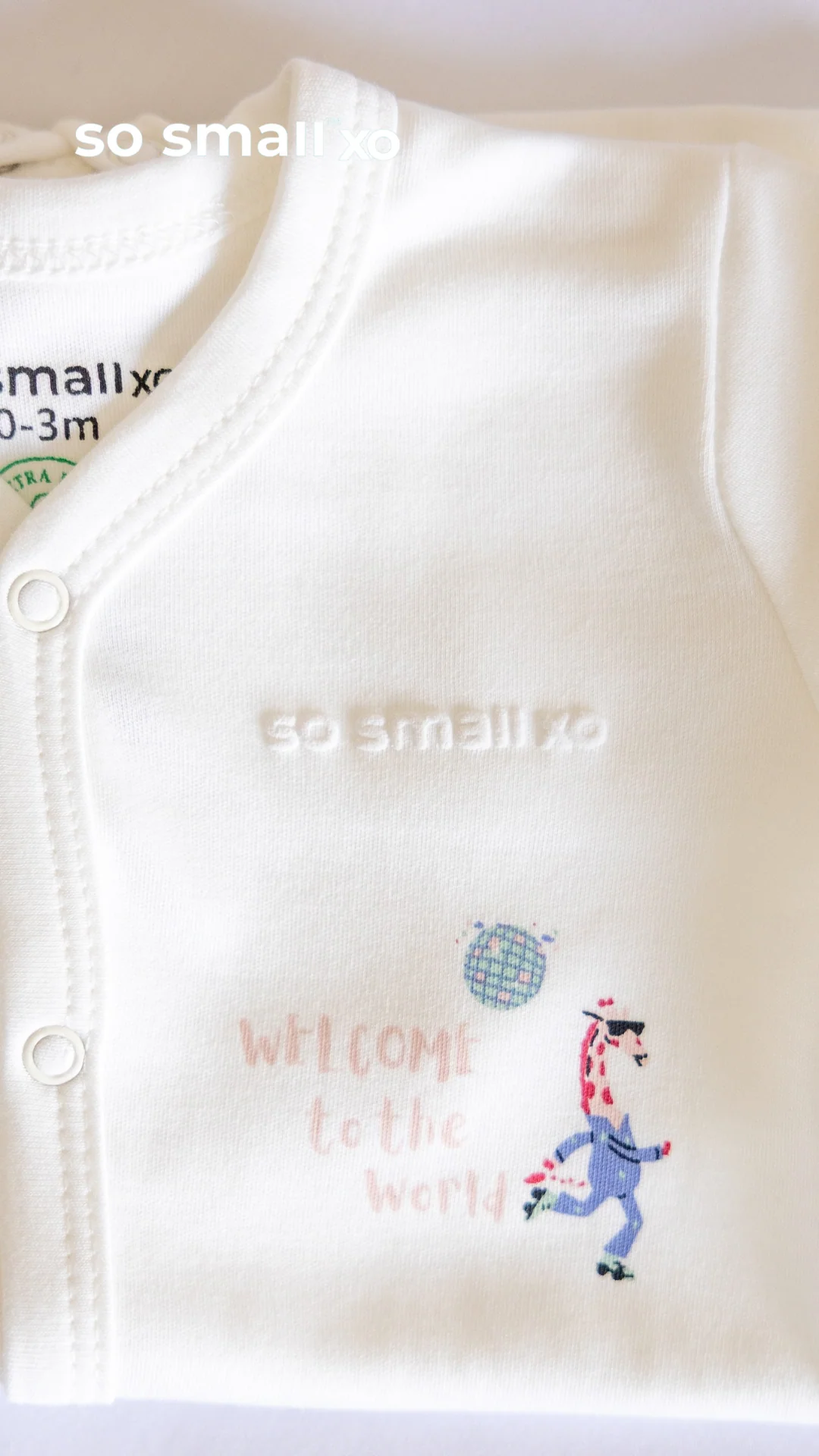 "Welcome to the World" Middle Snap Footie - Image 4