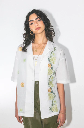 White Babunej Embroidered Shirt