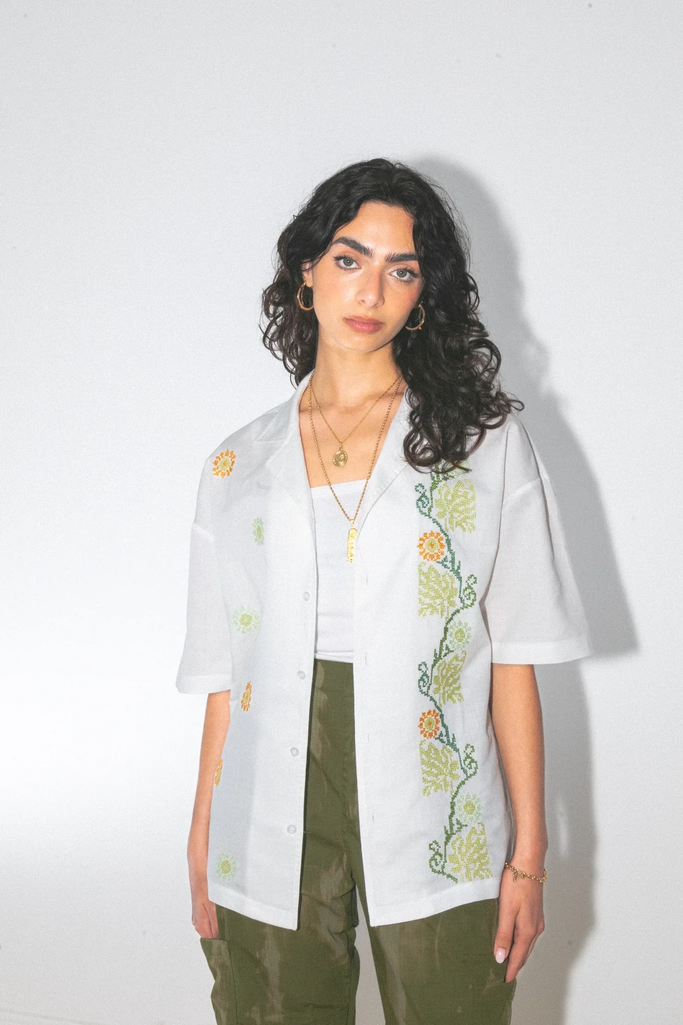 White Babunej Embroidered Shirt - Image 4