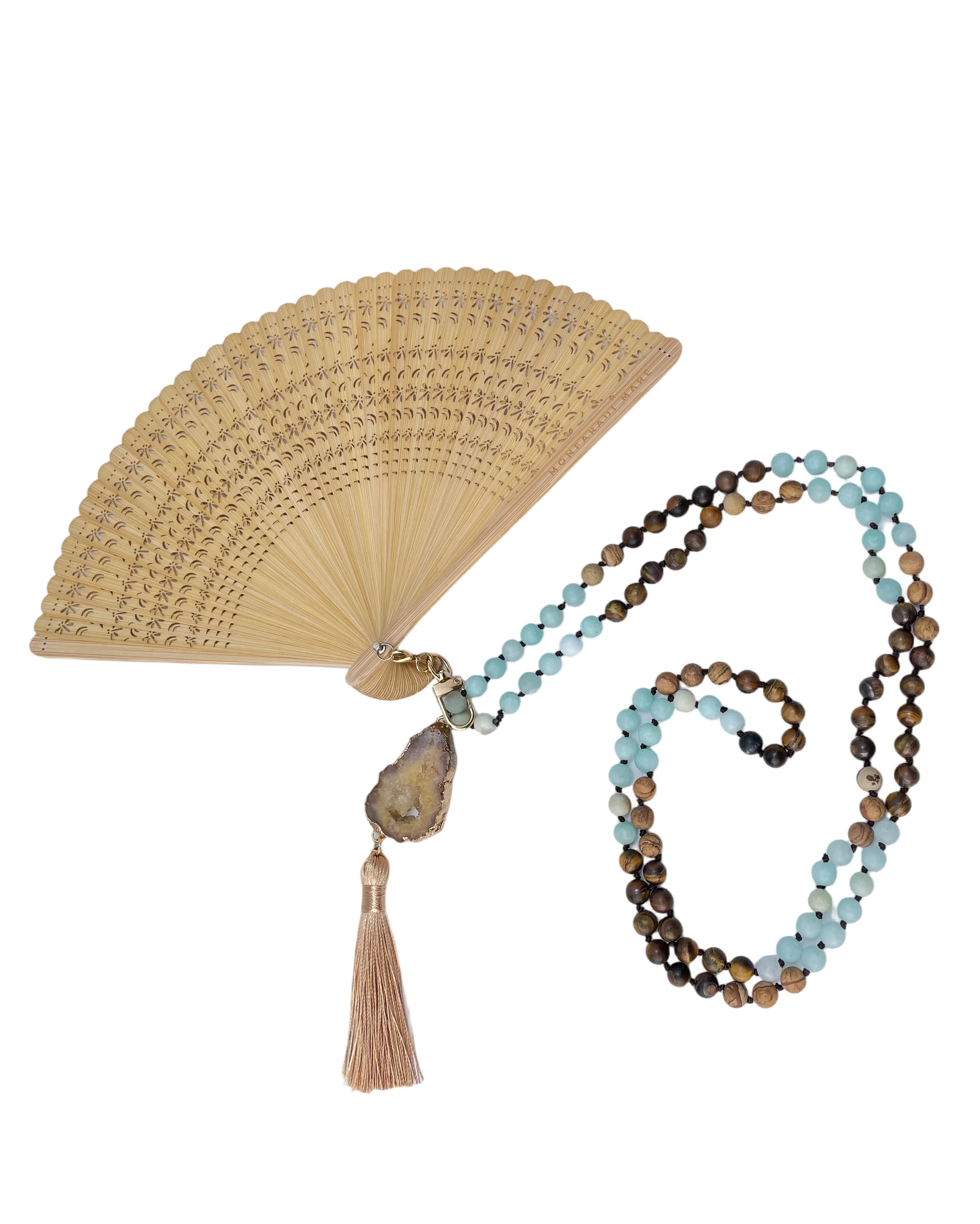 Beige Bamboo Fantastique Fan