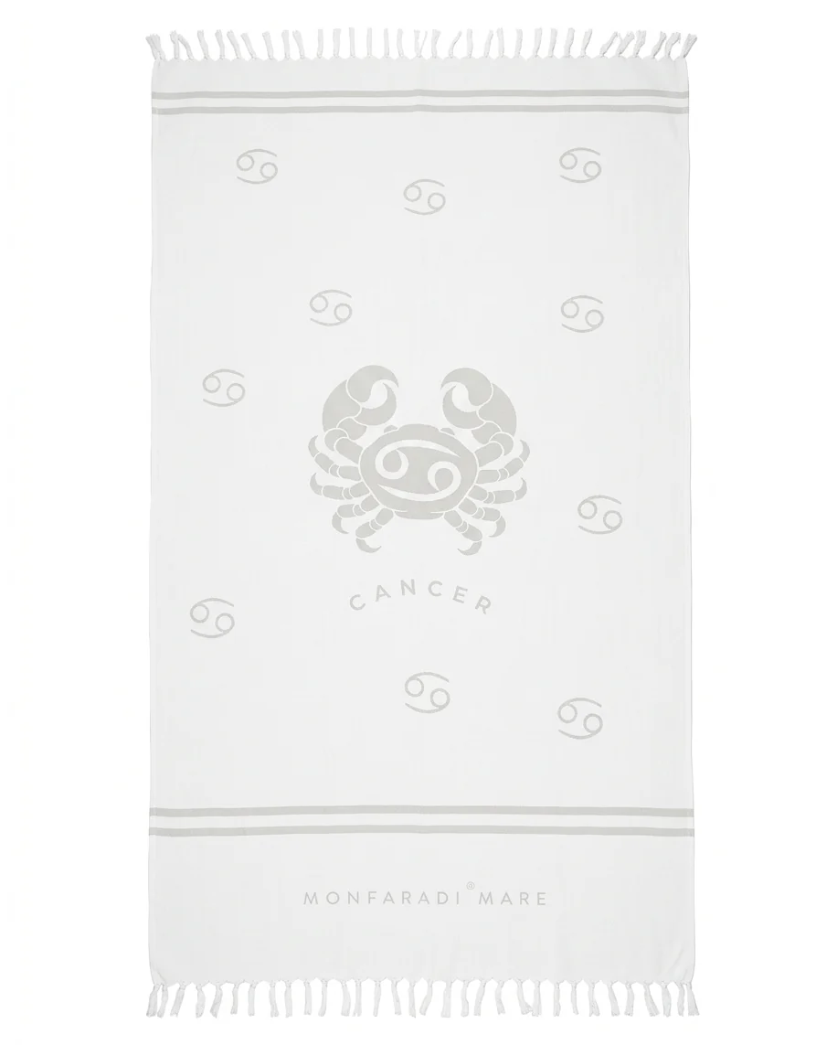 White Cancer Beach Towel